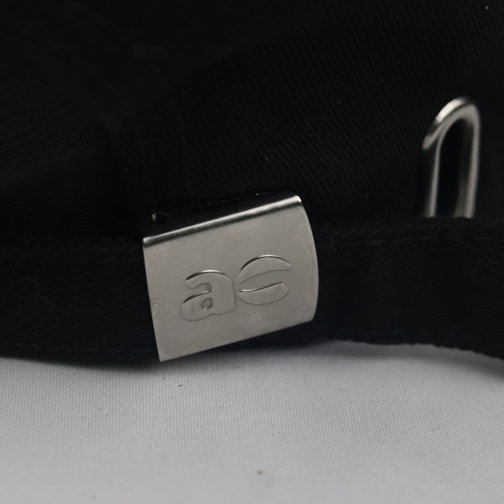 Thrifted BigHead Planet Black "me" Cursive Script Strapback Hat