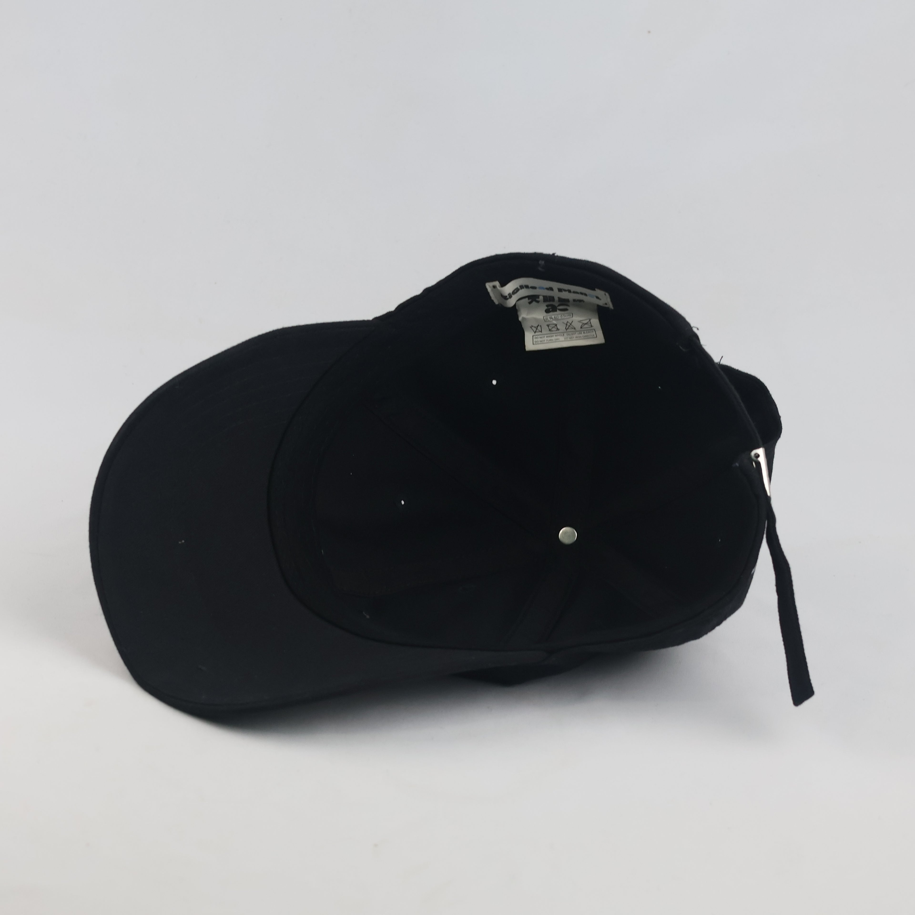 Thrifted BigHead Planet Black "me" Cursive Script Strapback Hat