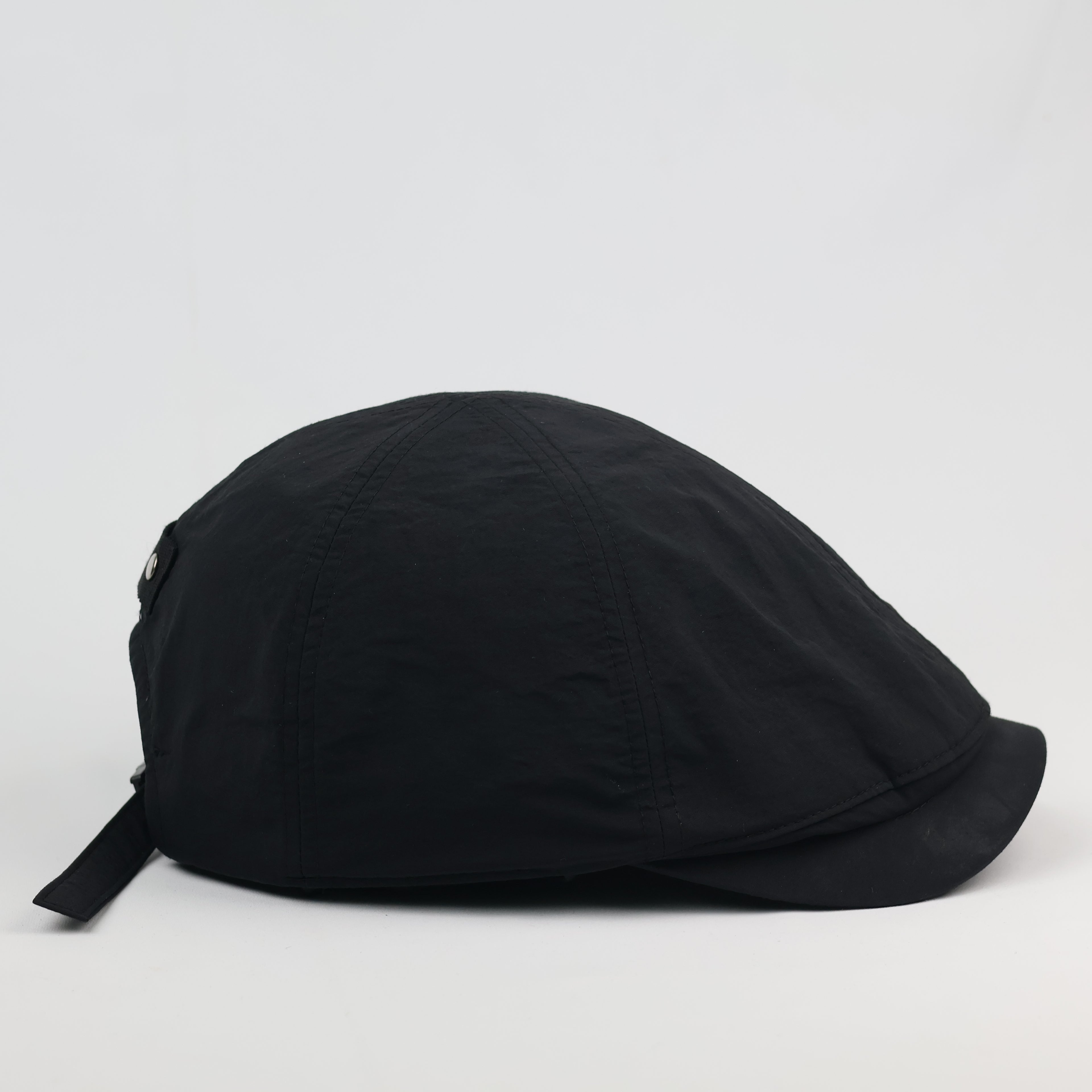 Lancetti Techwear Flat Cap - Black Gorpcore Hunting Thrifted Hat - Size 56-58cm
