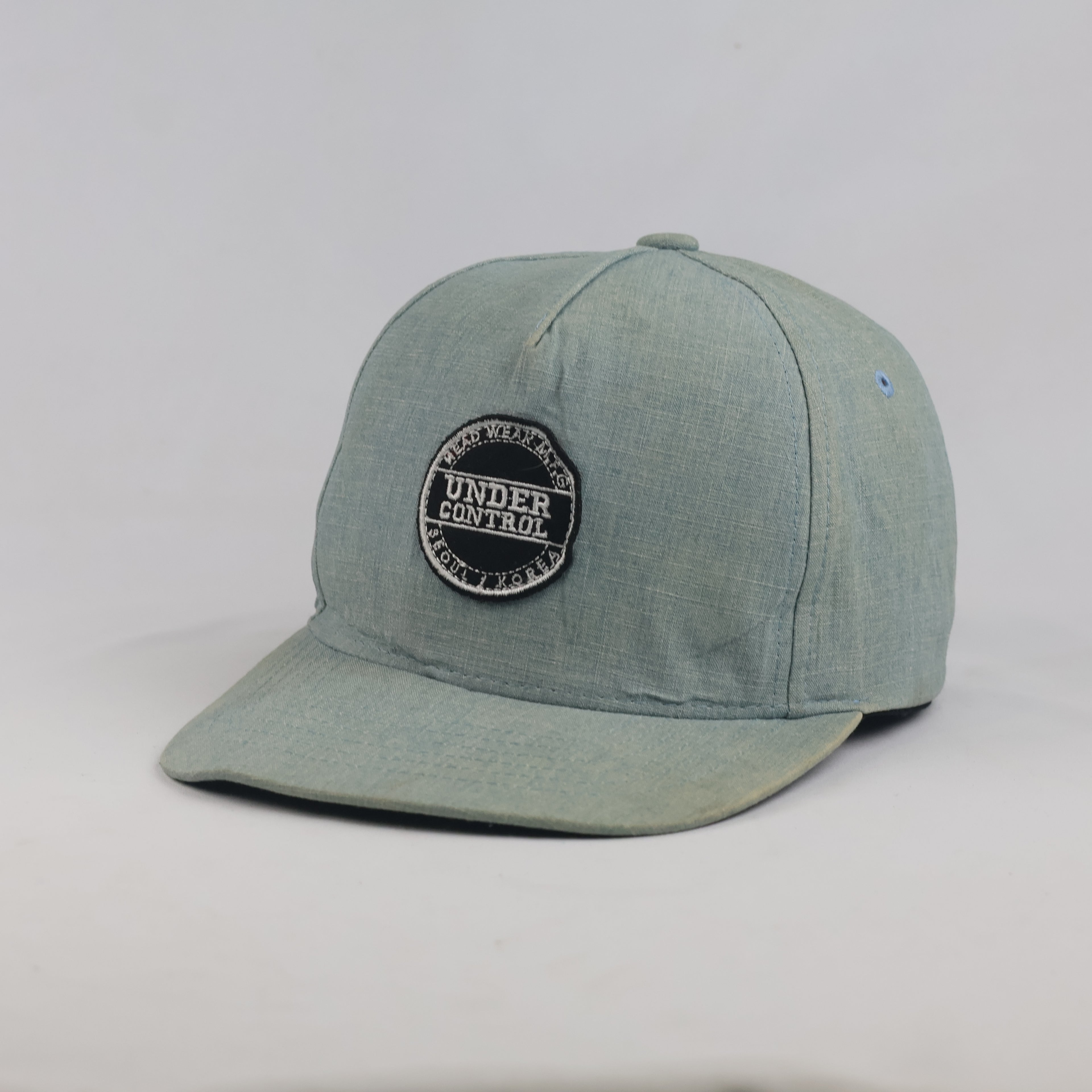 Thrifted Undercontrol Headwear M.F.G. Light Blue Flat Brim Cap