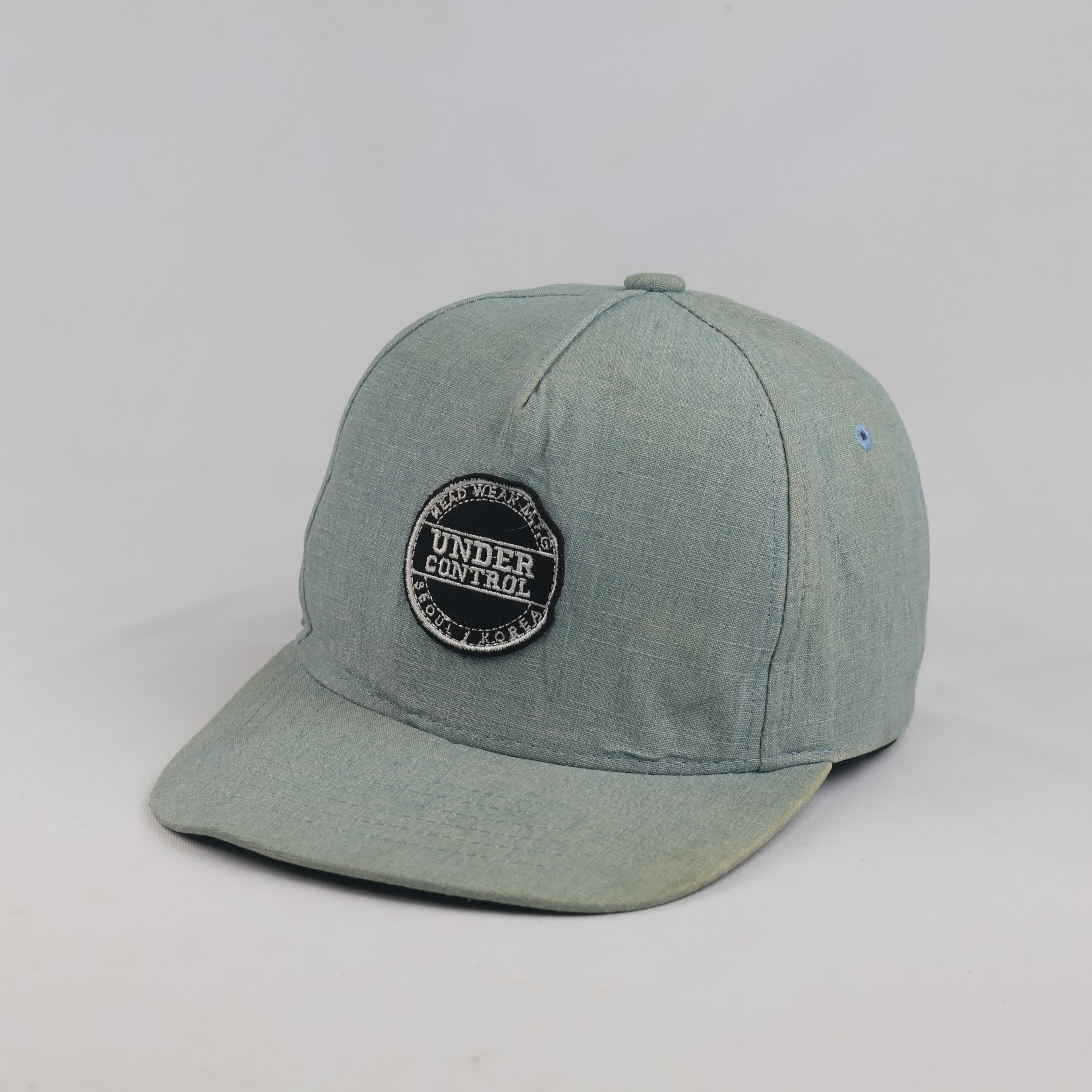 Thrifted Undercontrol Headwear M.F.G. Light Blue Flat Brim Cap