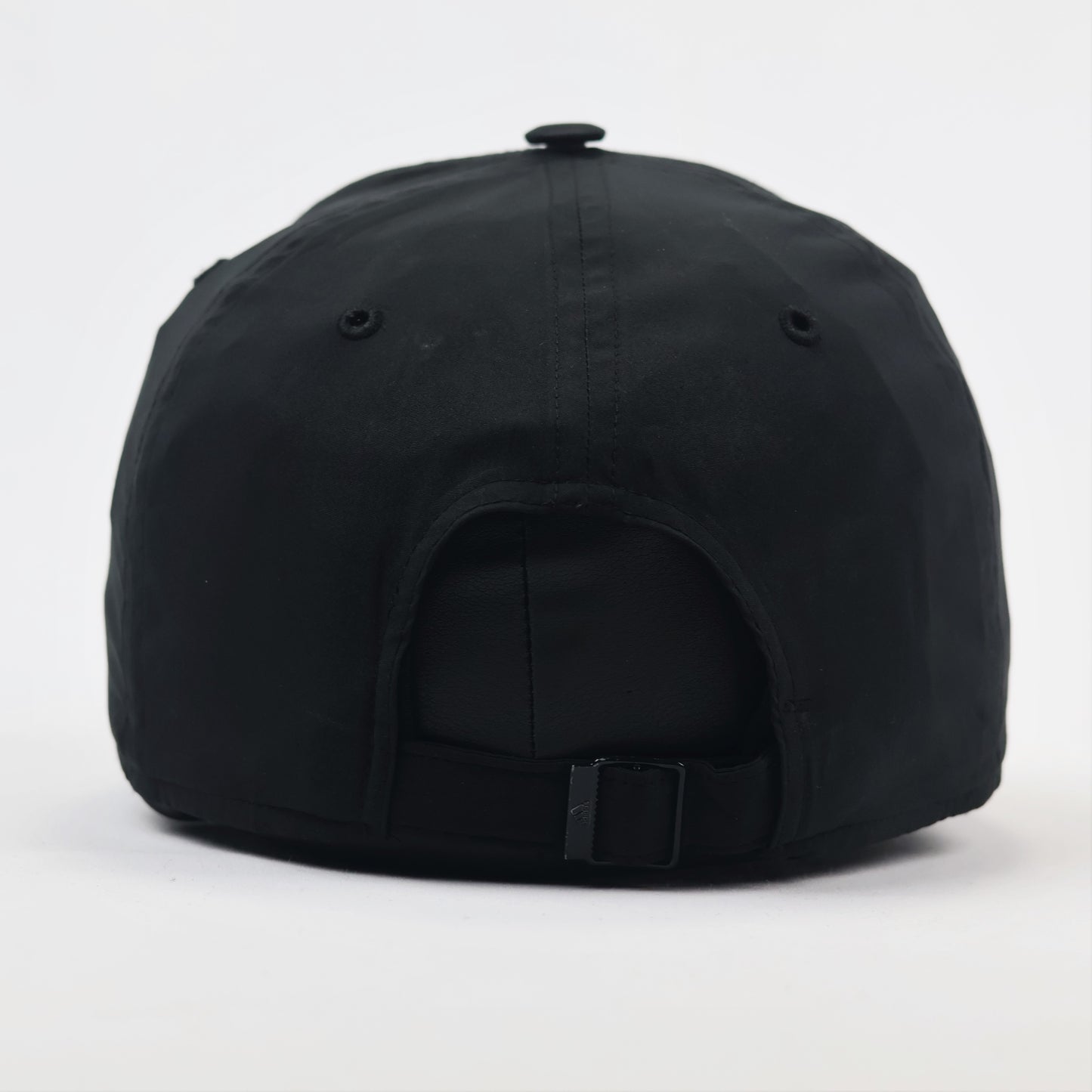 Sleek Adidas OSFM Black Baseball Thrifted Hat - Metallic Logo Streetwear