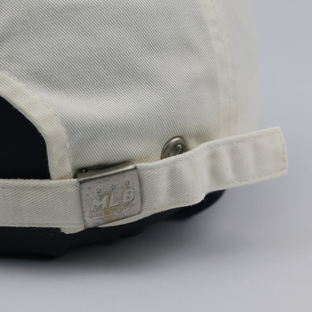 Vintage MLB New York Yankees Off-White Distressed Dad Thrifted Hat
