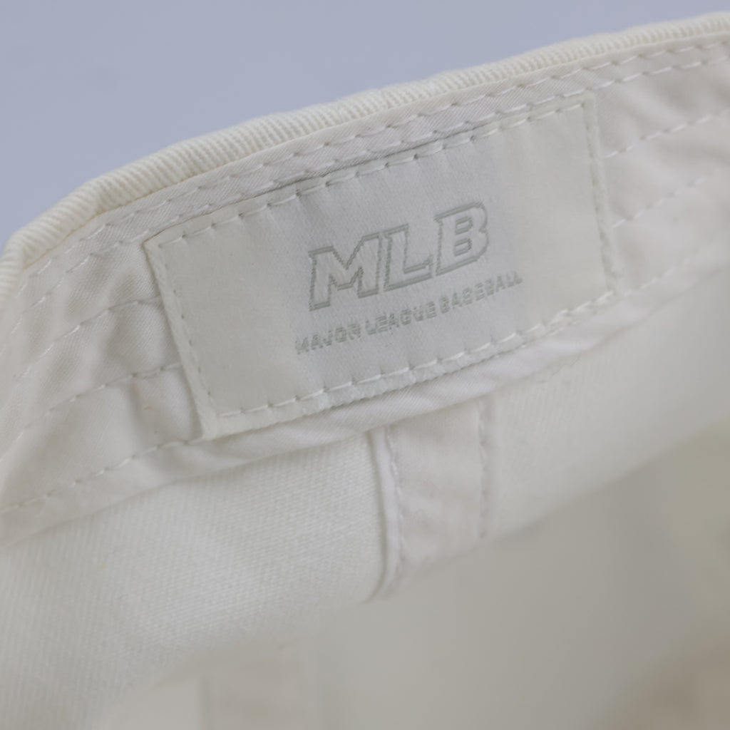 Vintage MLB New York Yankees Off-White Distressed Dad Thrifted Hat