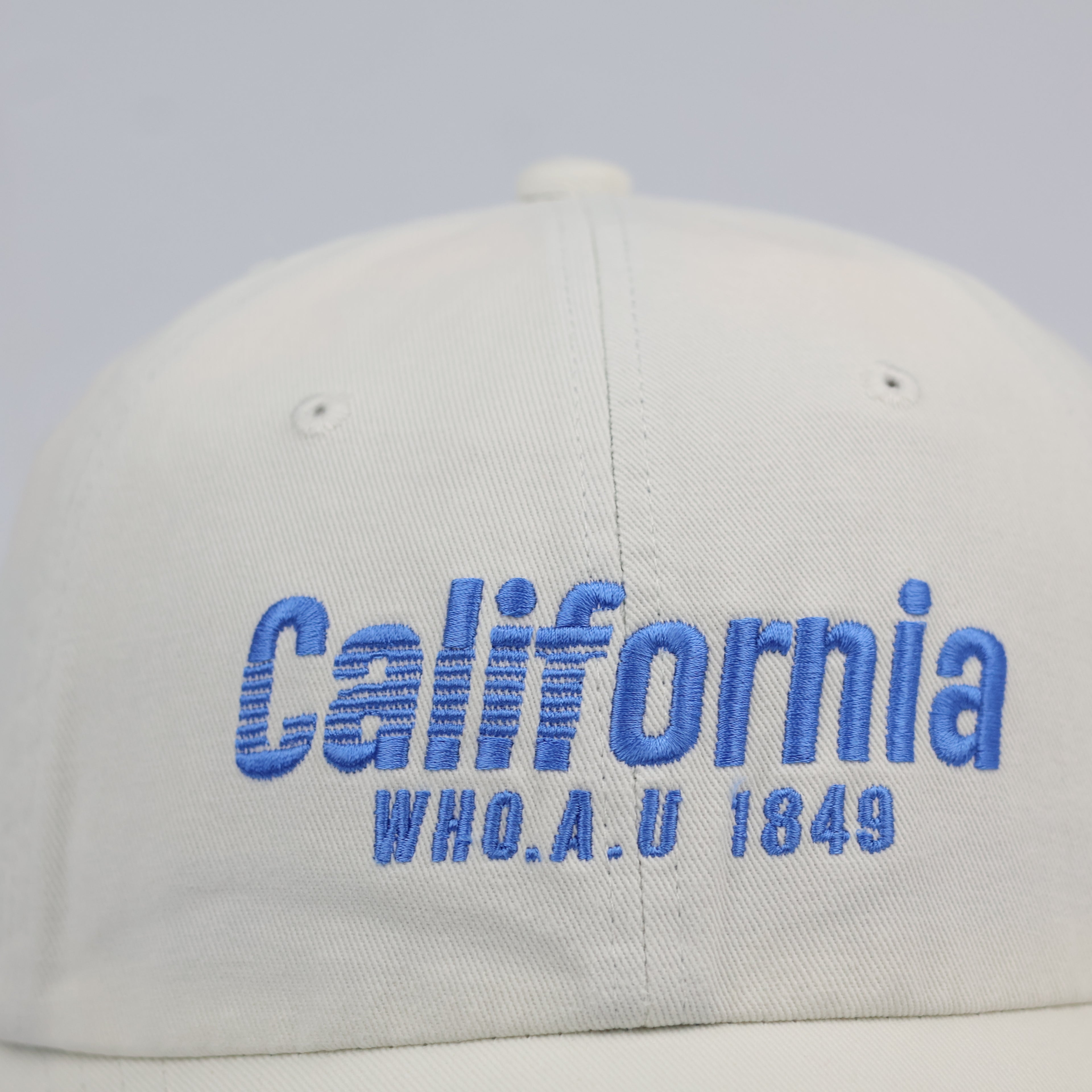 WHO.A.U California 1849 Vintage Cream Baseball Cap