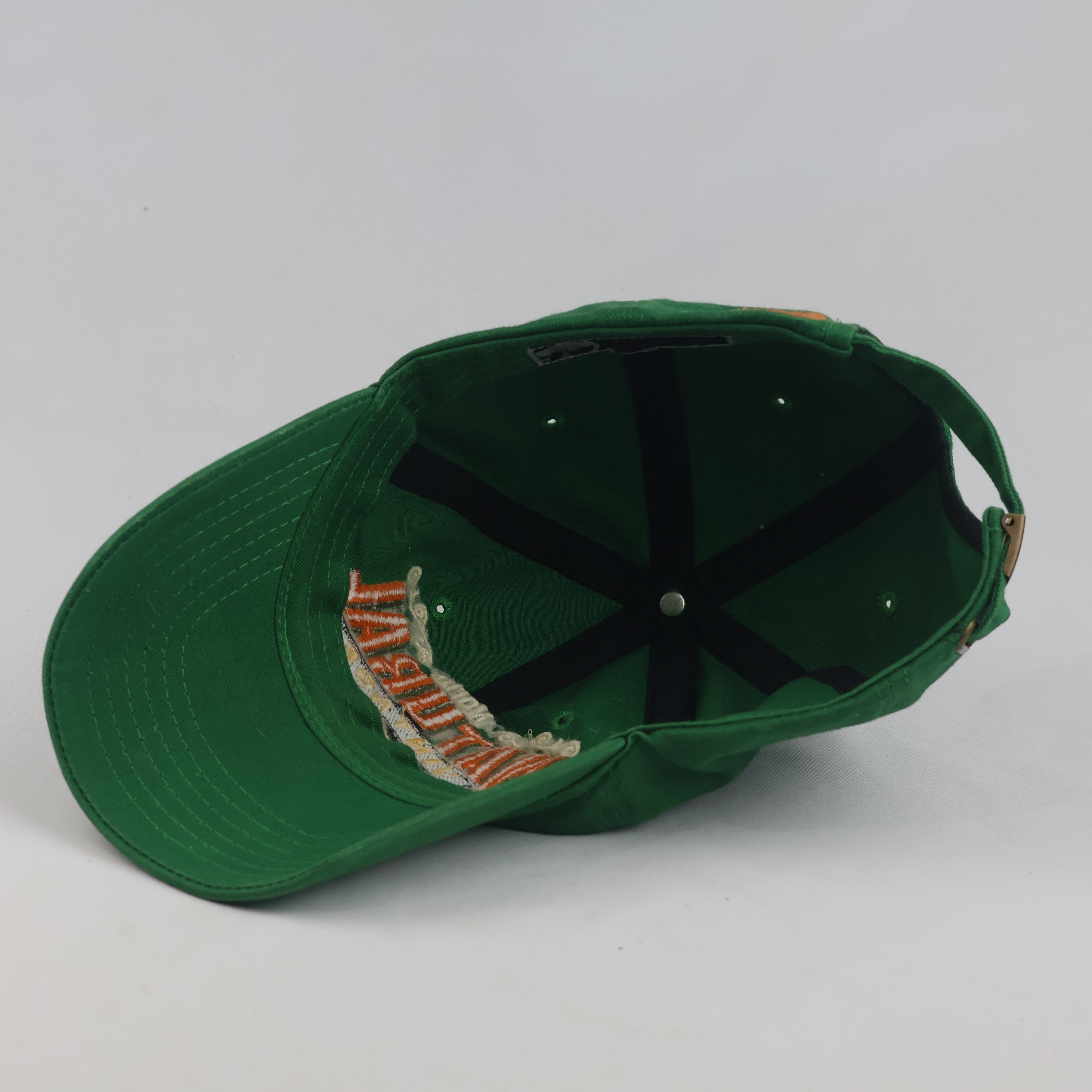 Thrifted Green & Orange "World Natural Vintage" Graphic Strapback Hat