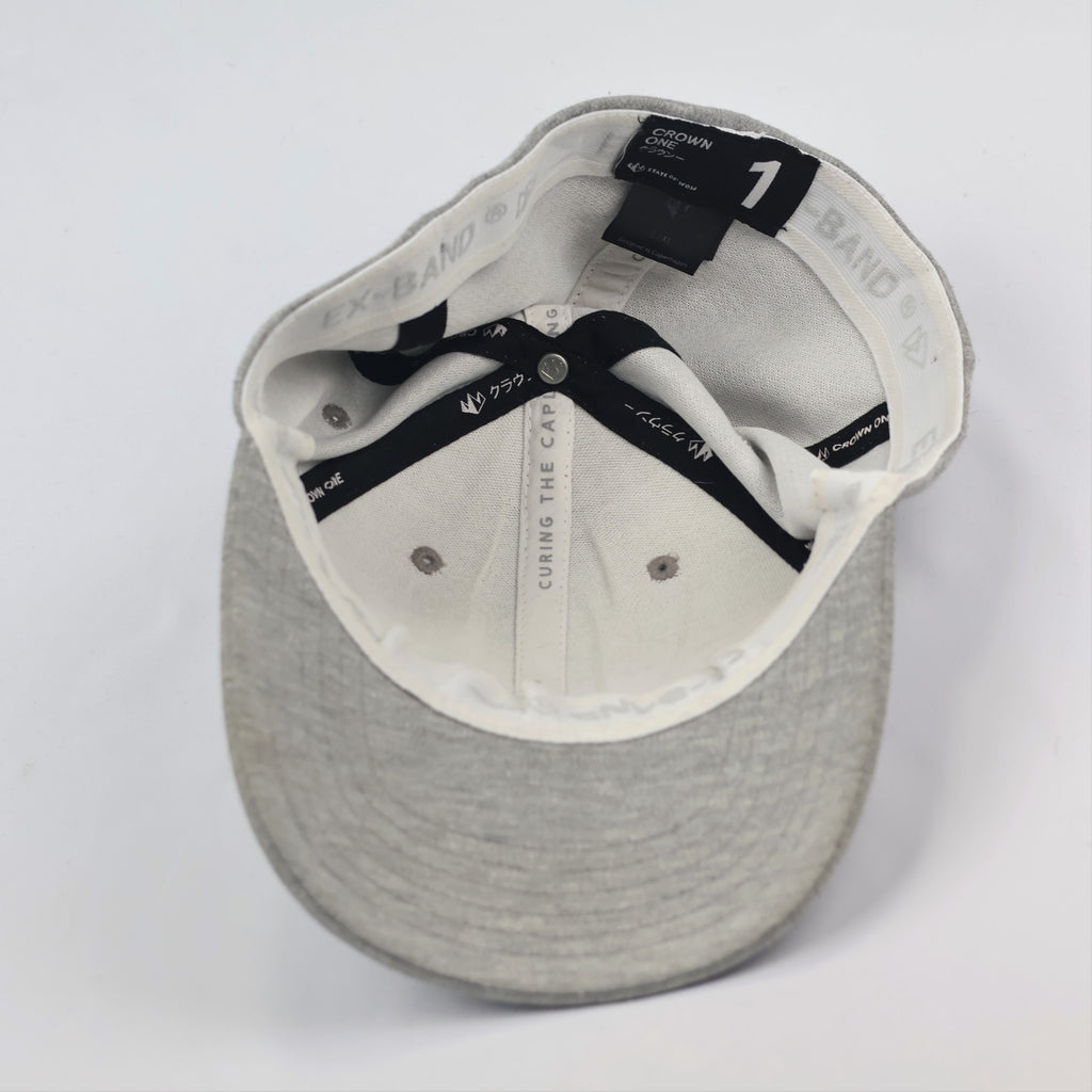 Premium State of Wow Grey Cotton Blend Thrifted Cap