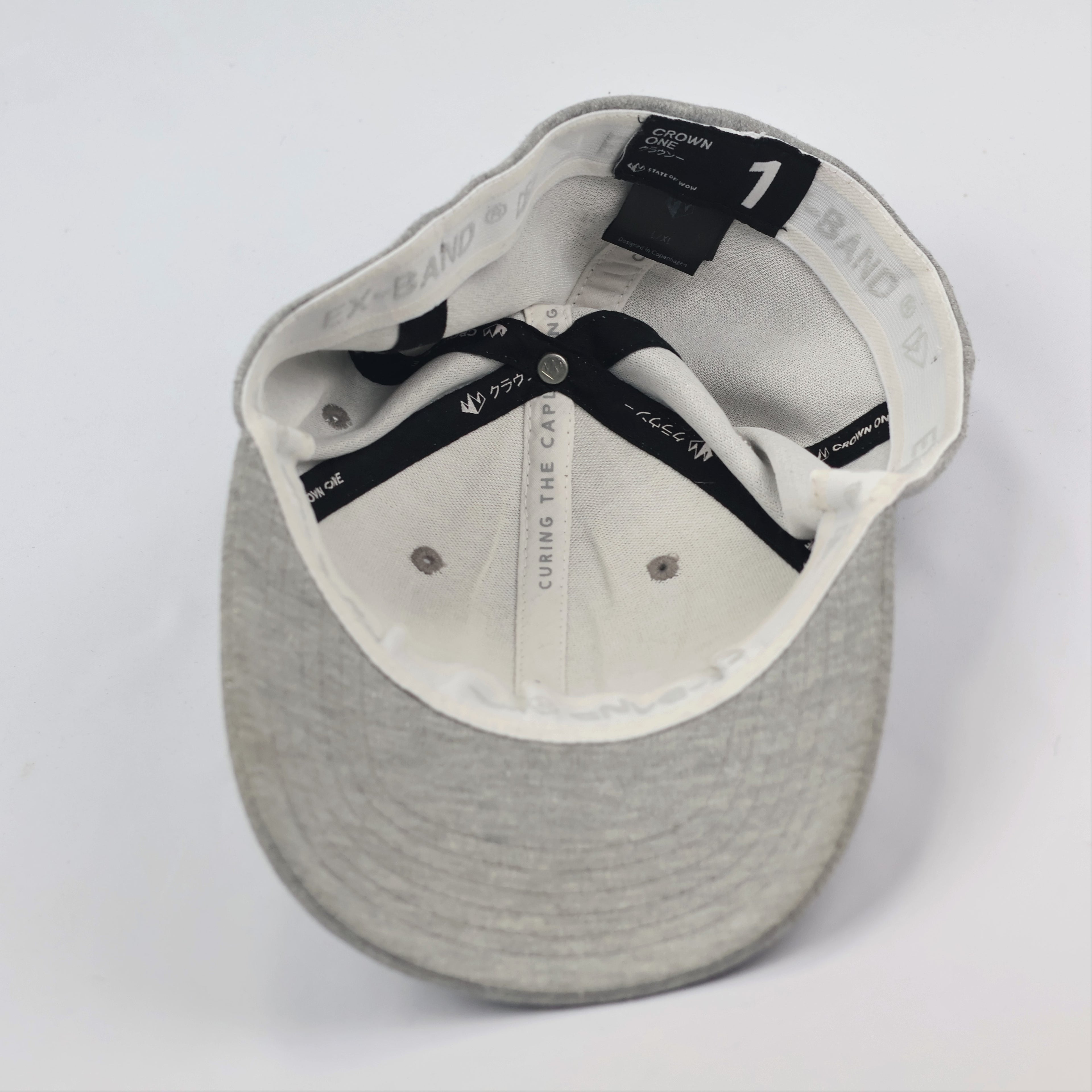 Premium State of Wow Grey Cotton Blend Thrifted Cap