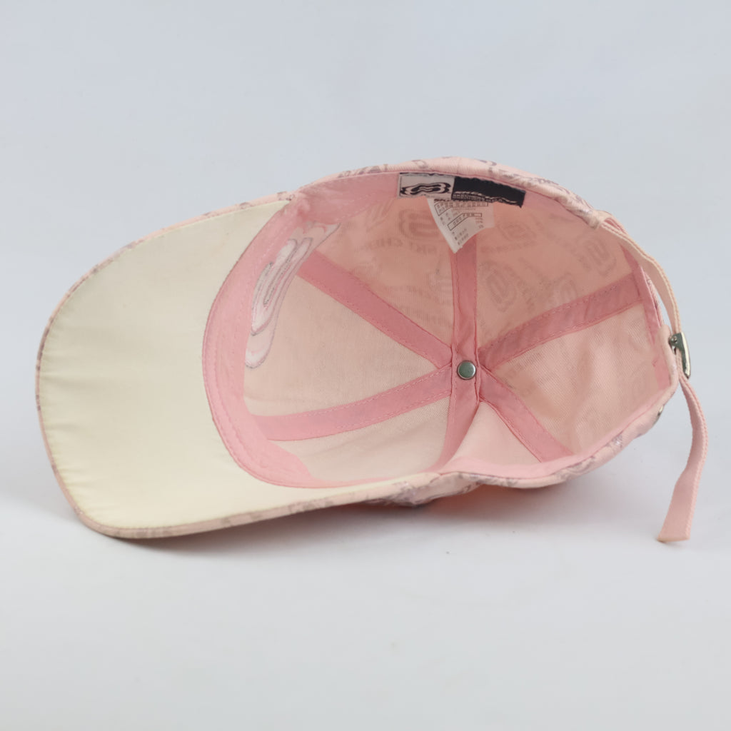 Thrifted Skechers Pink Metallic Monogram Embroidered Strapback Hat