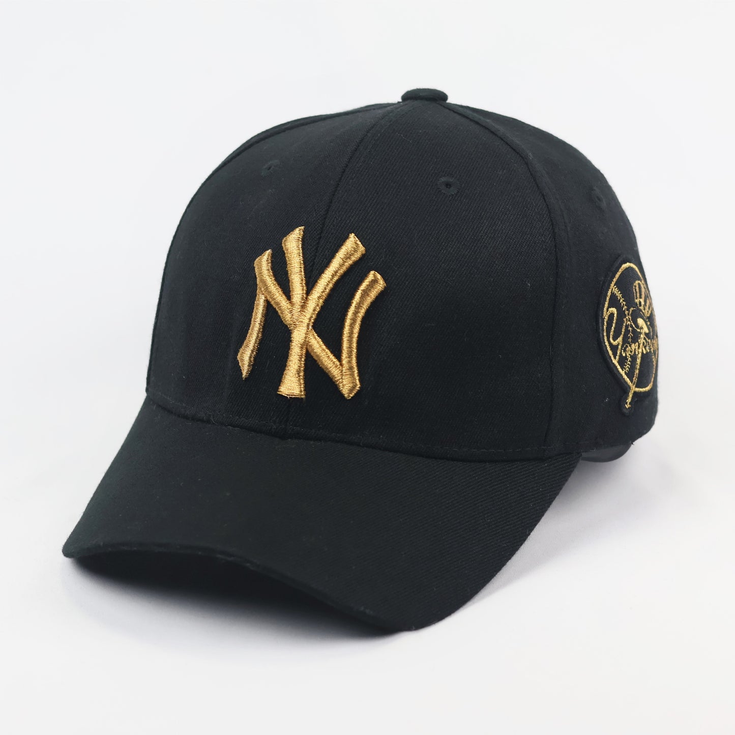 Vintage MLB New York Yankees Fitted Thrifted Cap - Black & Gold Edition
