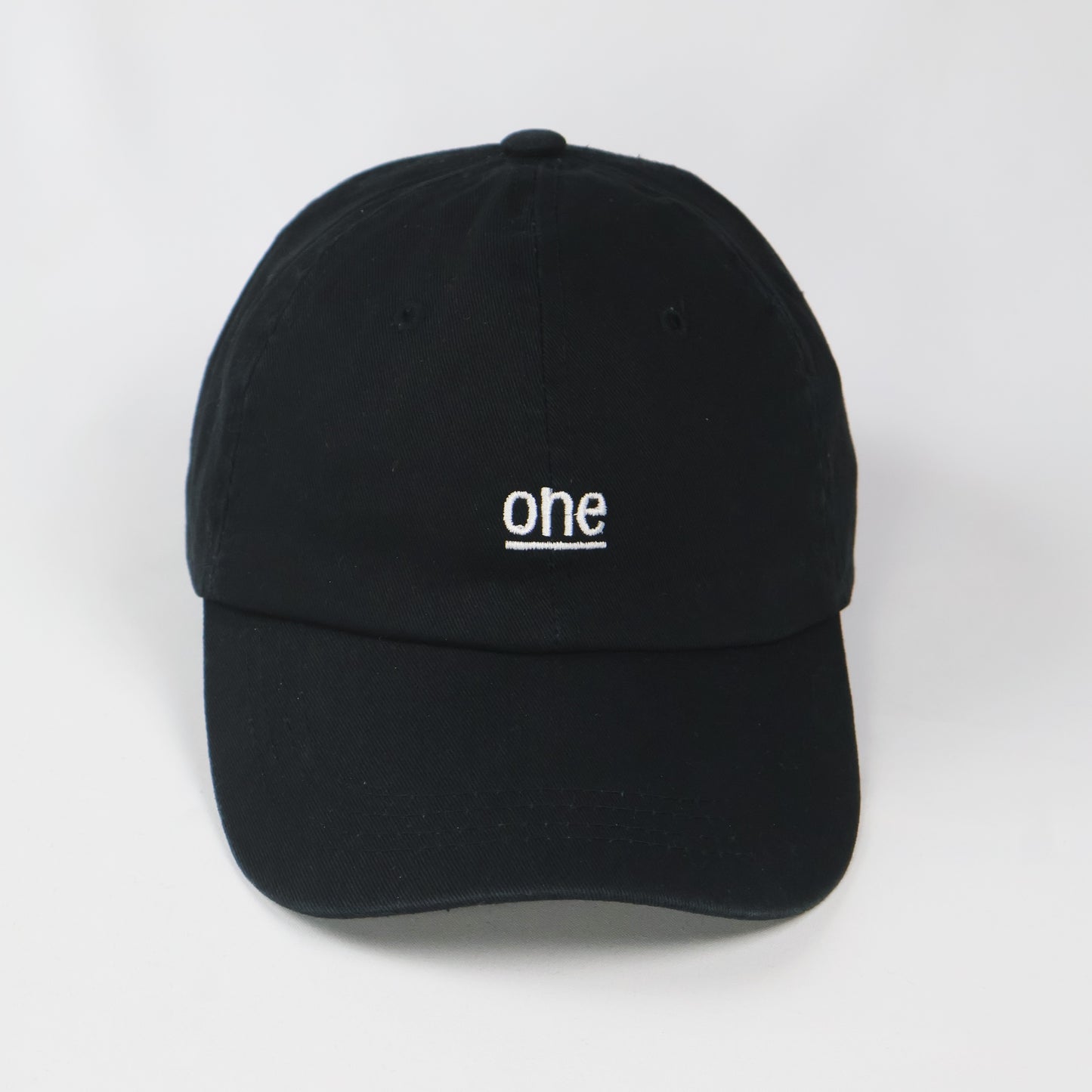 The 'one' Cap - Minimalist Black Adjustable Dad Hat