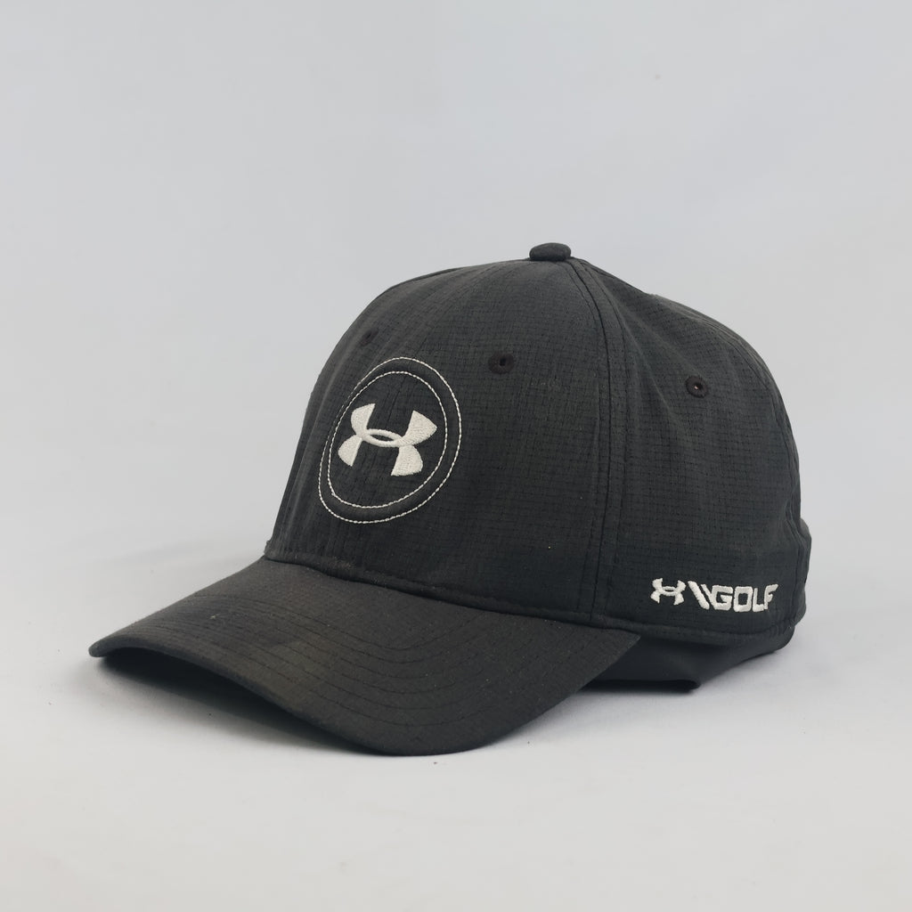 Thrifted Under Armour Black Circular Logo Golf Fitted Cap (58-59 cm)