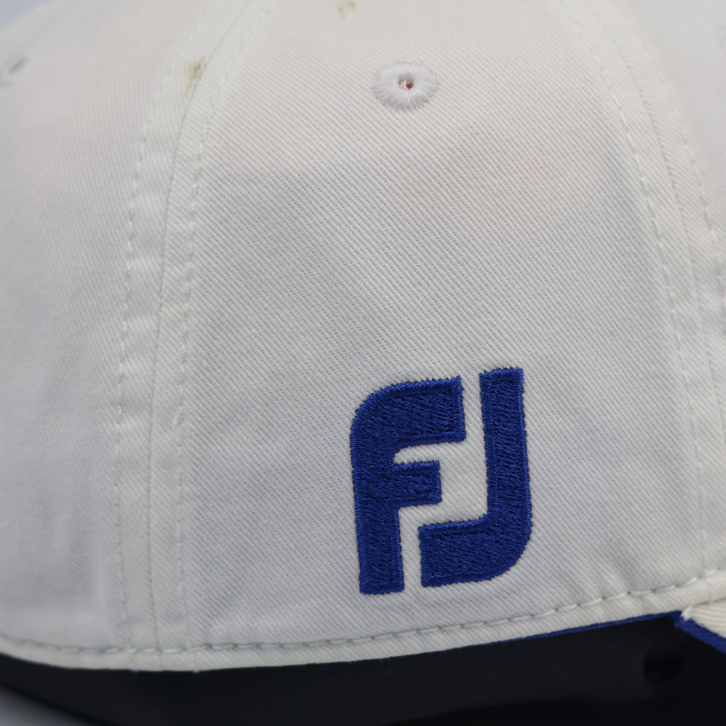 Titleist Pro V1 Golf Thrifted Cap - White & Royal Blue - Adjustable Size 56-58cm