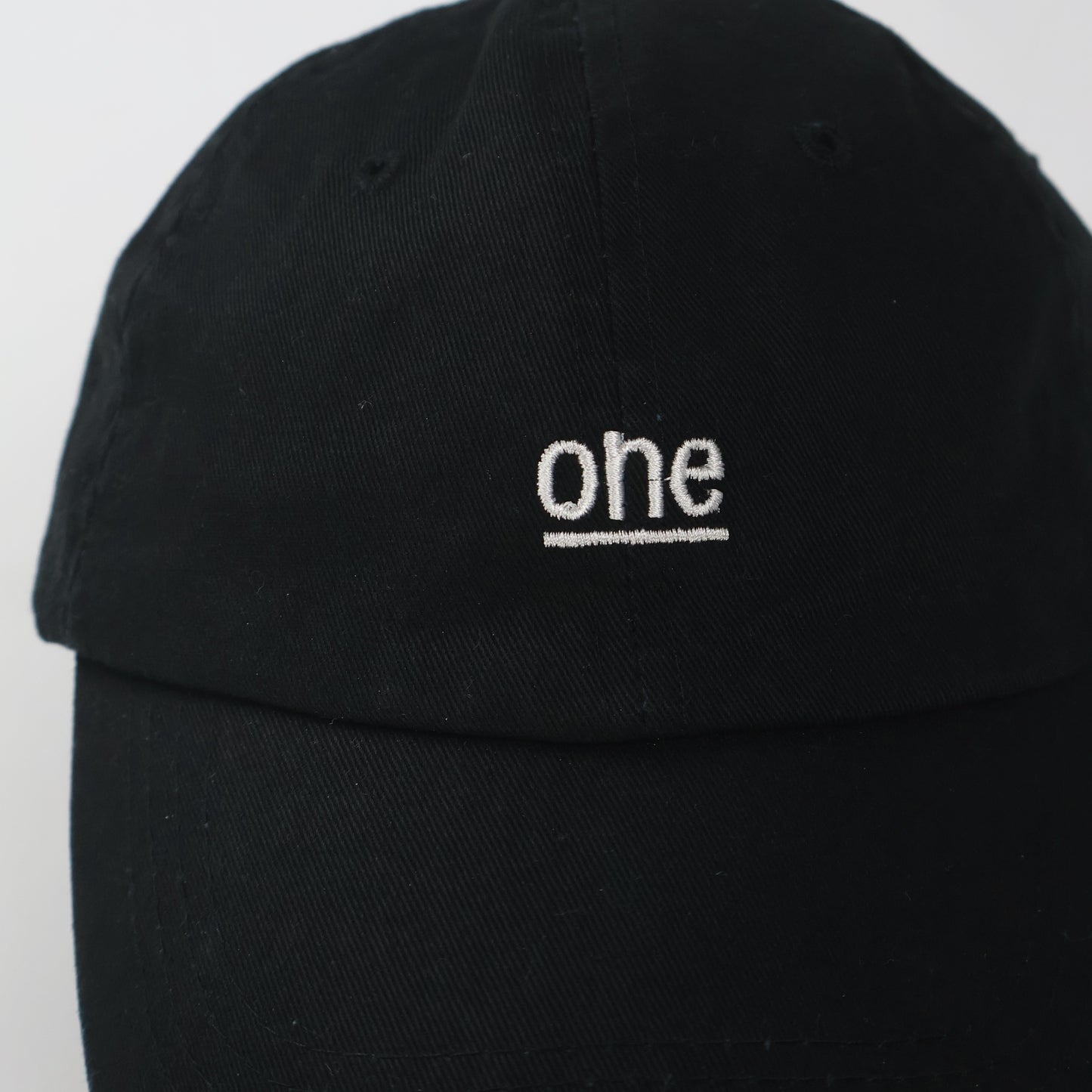 The 'one' Cap - Minimalist Black Adjustable Dad Hat