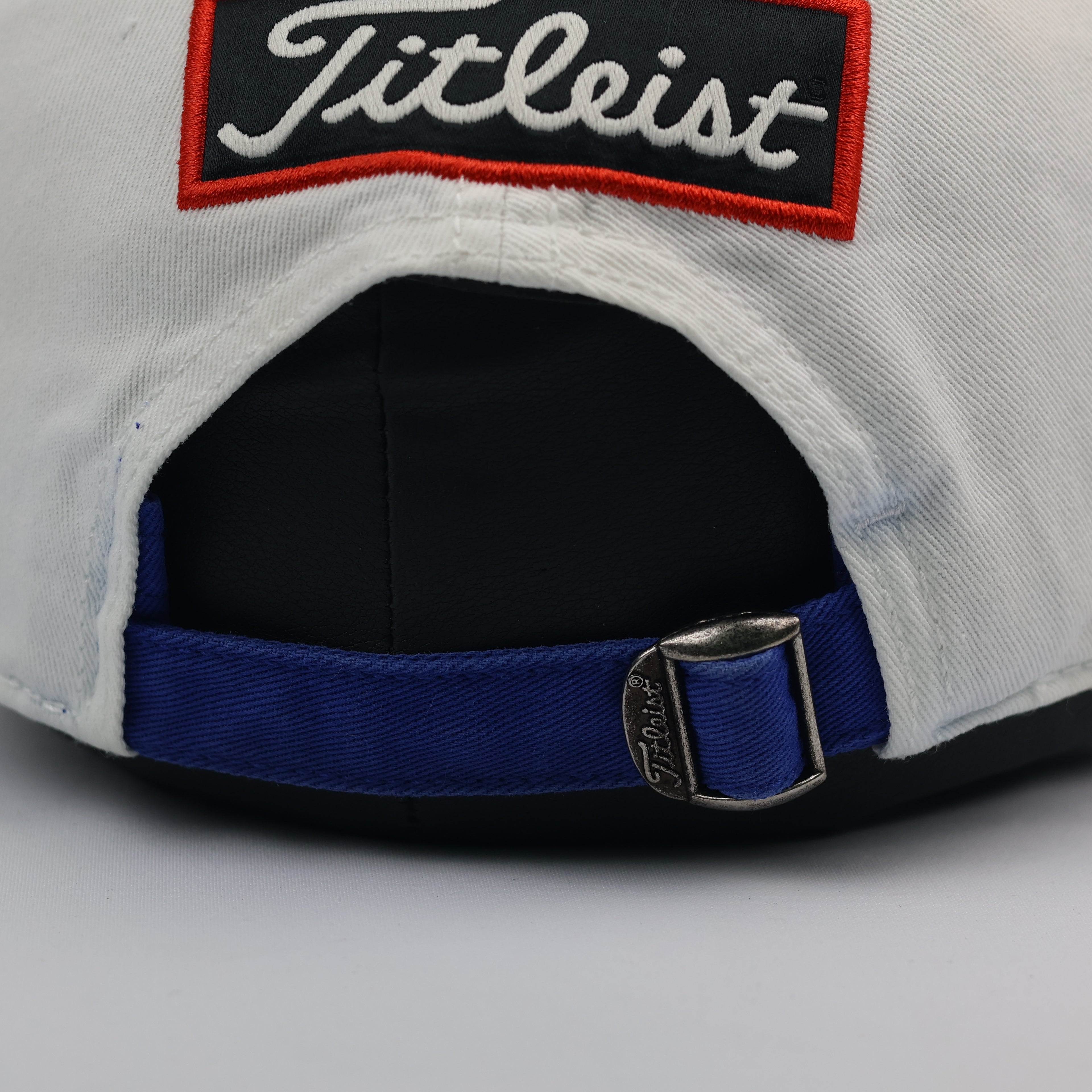 Titleist Pro V1 Golf Thrifted Cap - White & Royal Blue - Adjustable Size 56-58cm