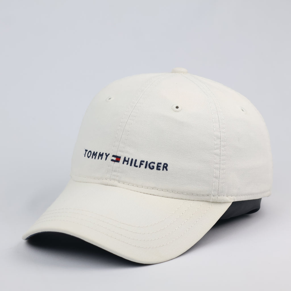 Tommy Hilfiger Heritage Cotton Cap - Cream/Off-White Thrifted Dad Hat - Size 56-58cm