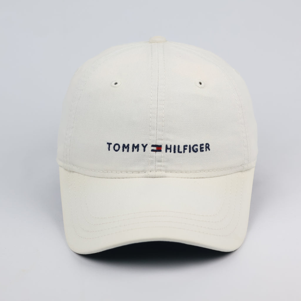 Tommy Hilfiger Heritage Cotton Cap - Cream/Off-White Thrifted Dad Hat - Size 56-58cm