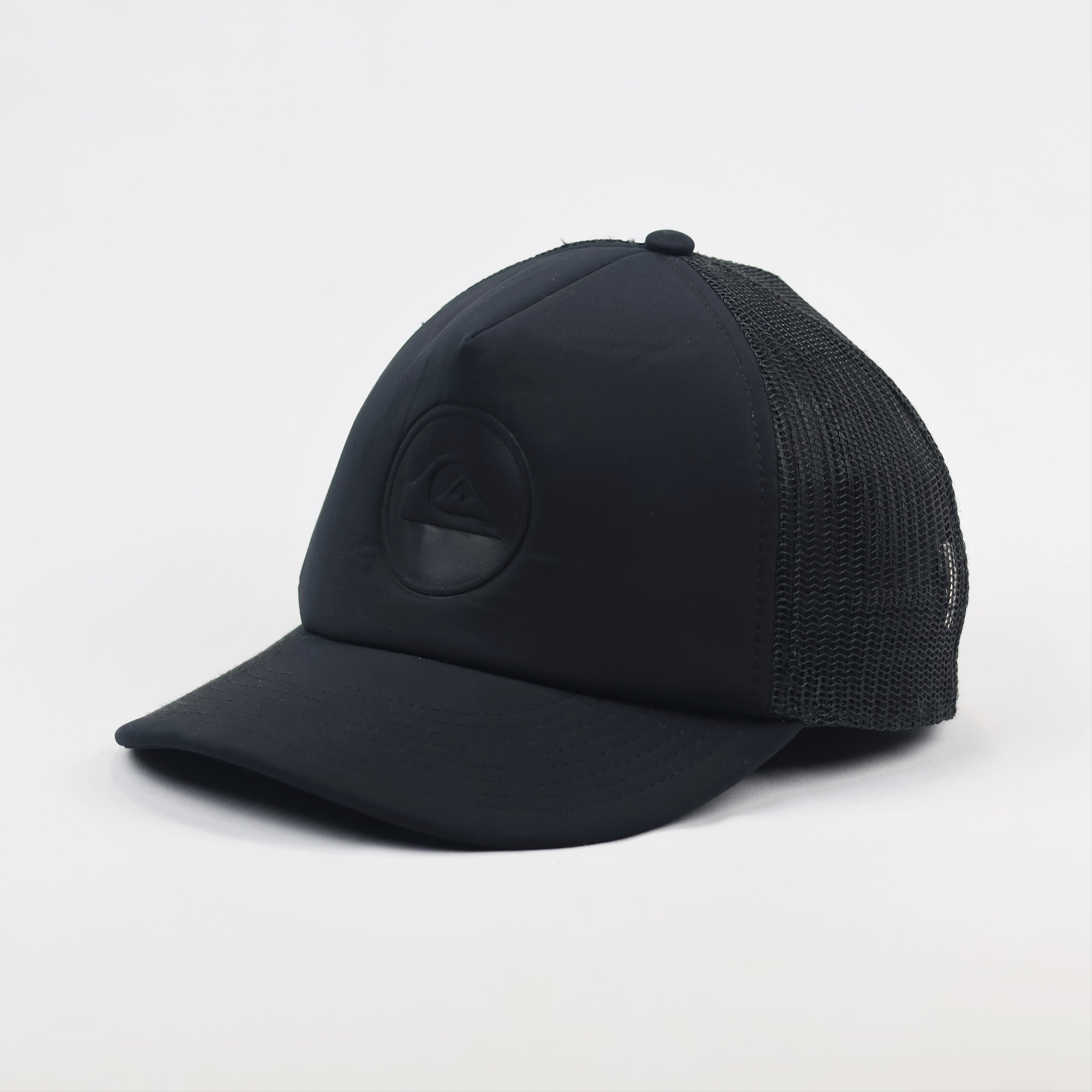 Retro Quiksilver Tonal Logo Snapback Thrifted - Black Foam Trucker Cap