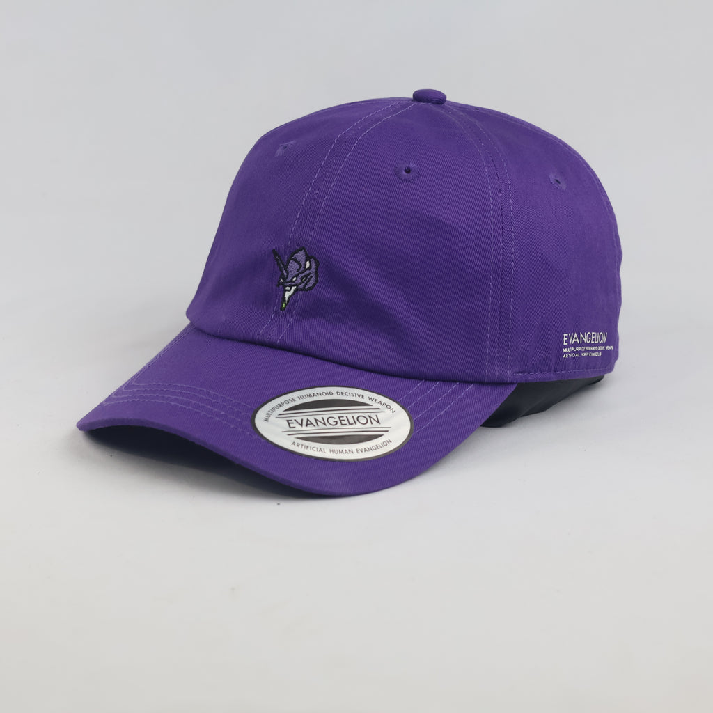 Thrifted Neon Genesis Evangelion Purple Strapback Cap | Nargv.co