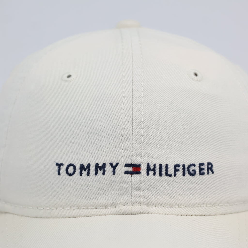 Tommy Hilfiger Heritage Cotton Cap - Cream/Off-White Thrifted Dad Hat - Size 56-58cm