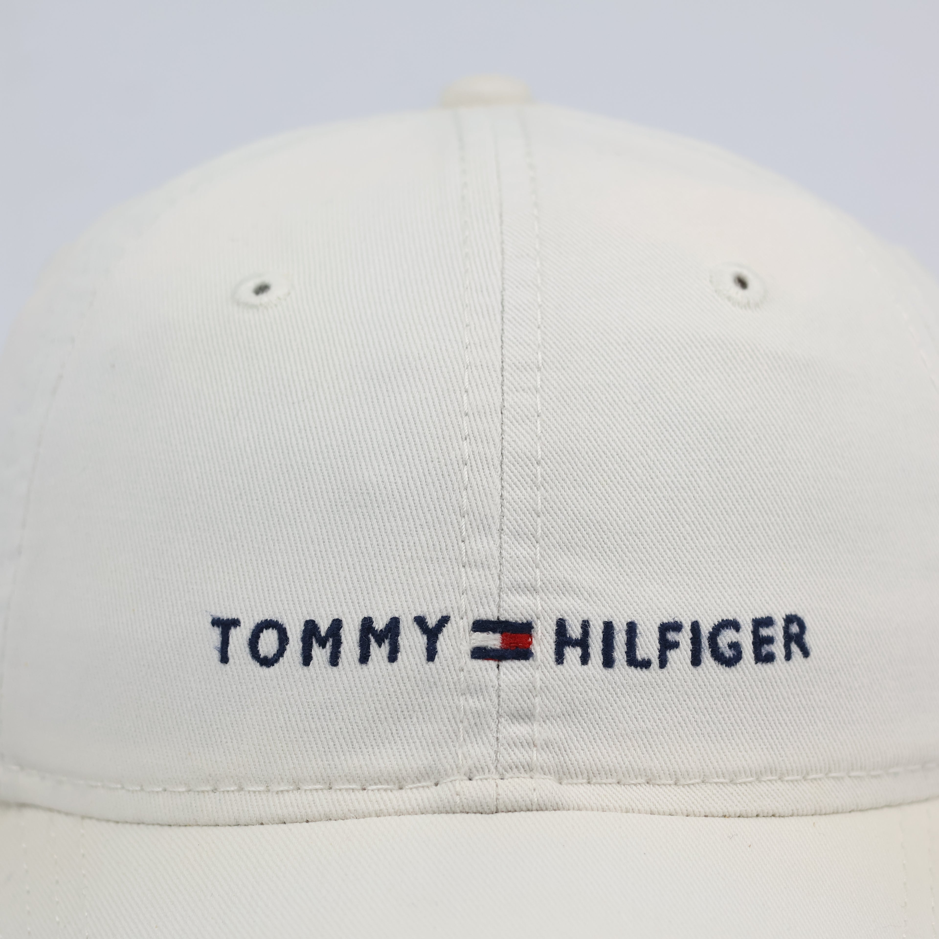 Tommy Hilfiger Heritage Cotton Cap - Cream/Off-White Thrifted Dad Hat - Size 56-58cm