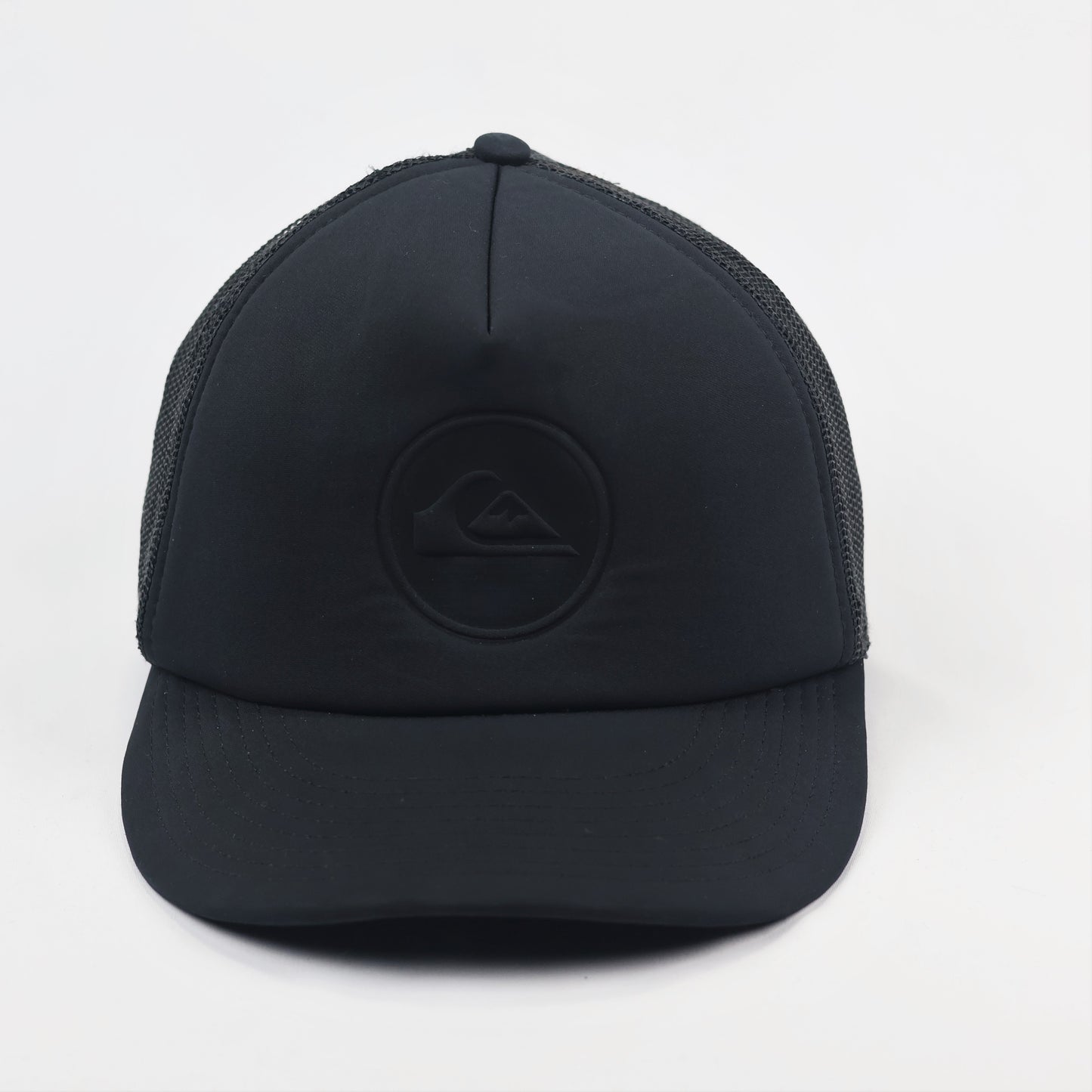 Retro Quiksilver Tonal Logo Snapback Thrifted - Black Foam Trucker Cap