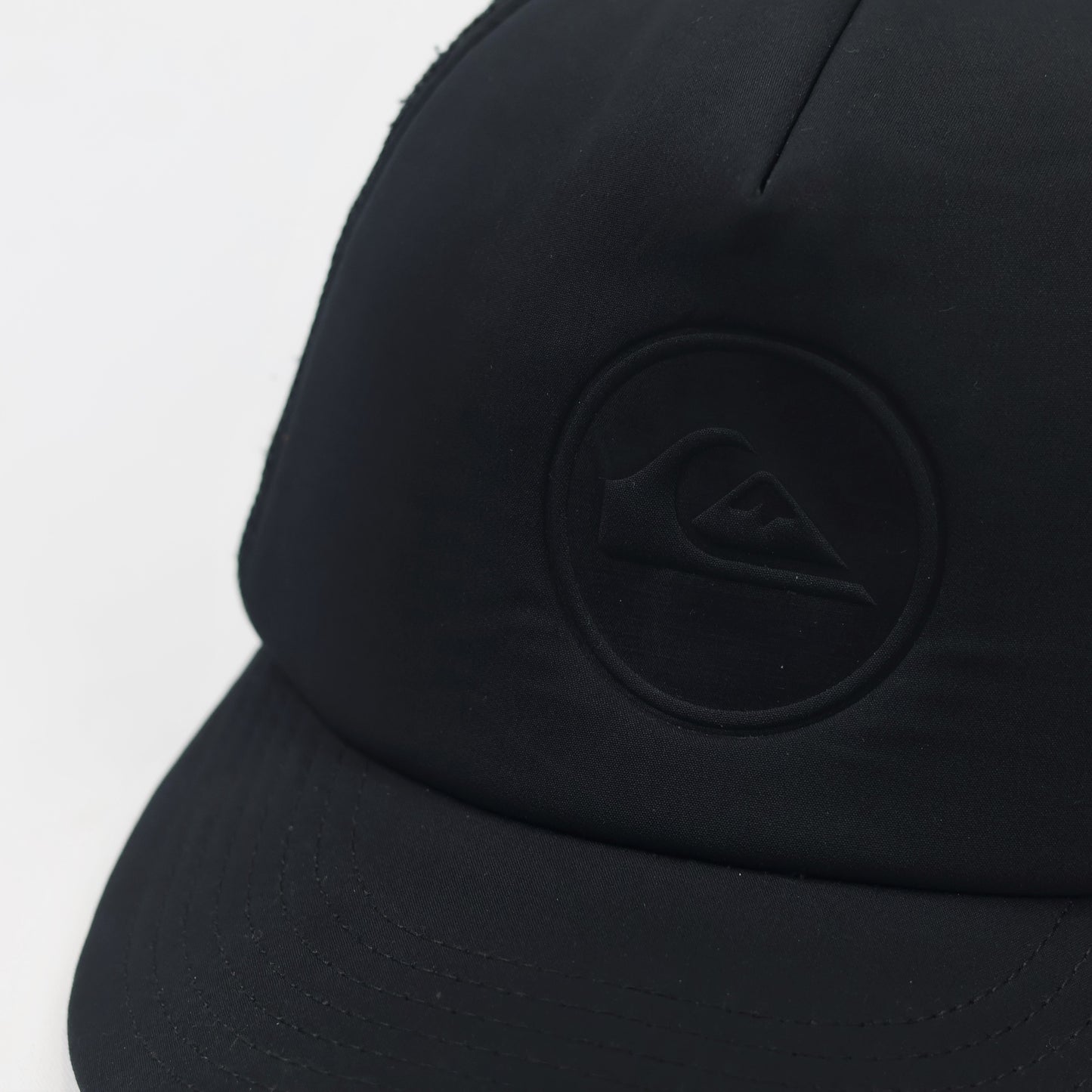 Retro Quiksilver Tonal Logo Snapback Thrifted - Black Foam Trucker Cap