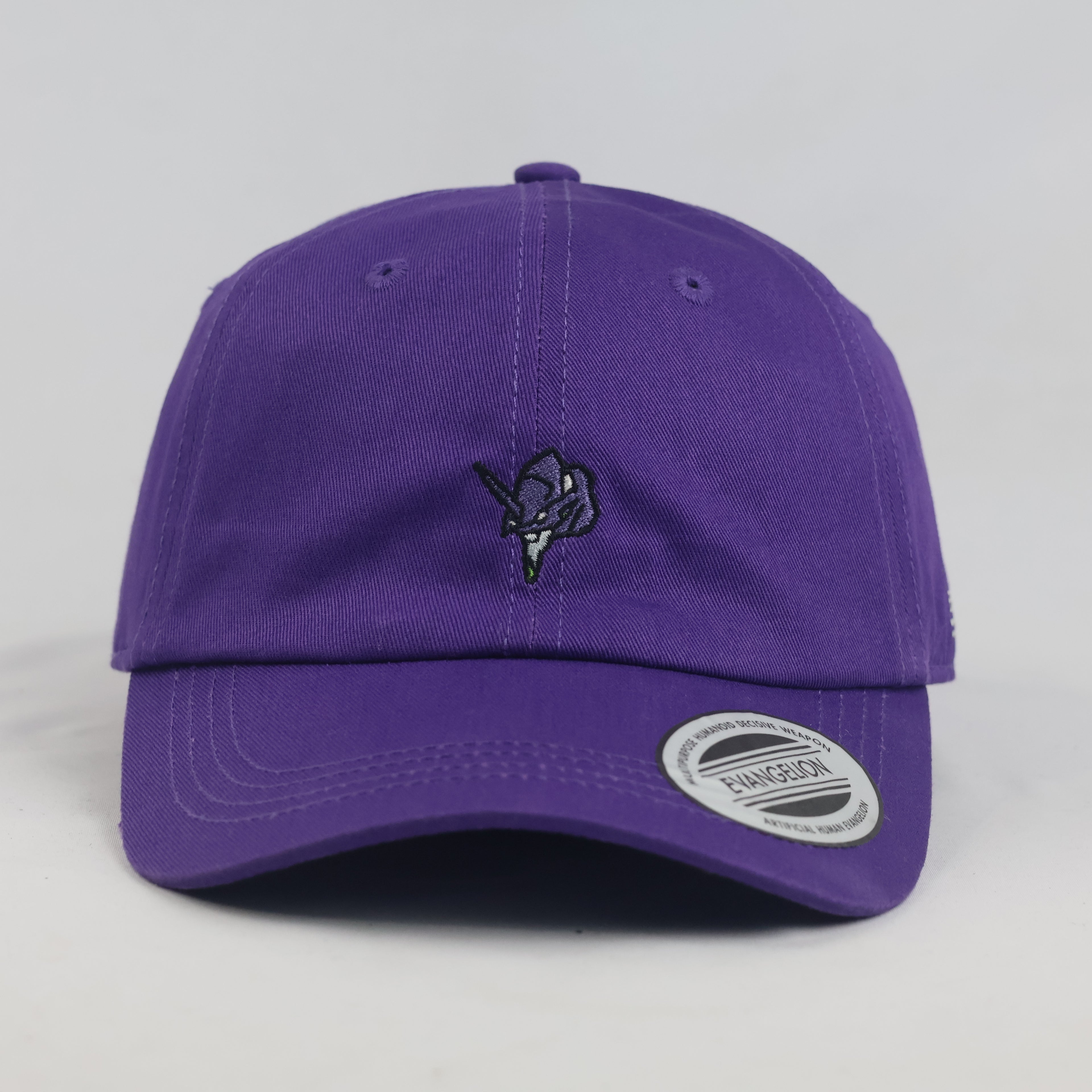 Thrifted Neon Genesis Evangelion Purple Strapback Cap | Nargv.co