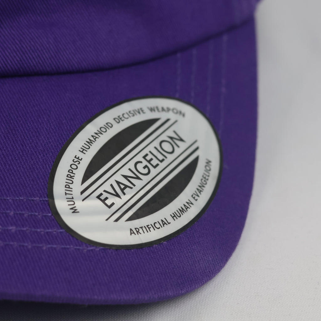 Thrifted Neon Genesis Evangelion Purple Strapback Cap | Nargv.co