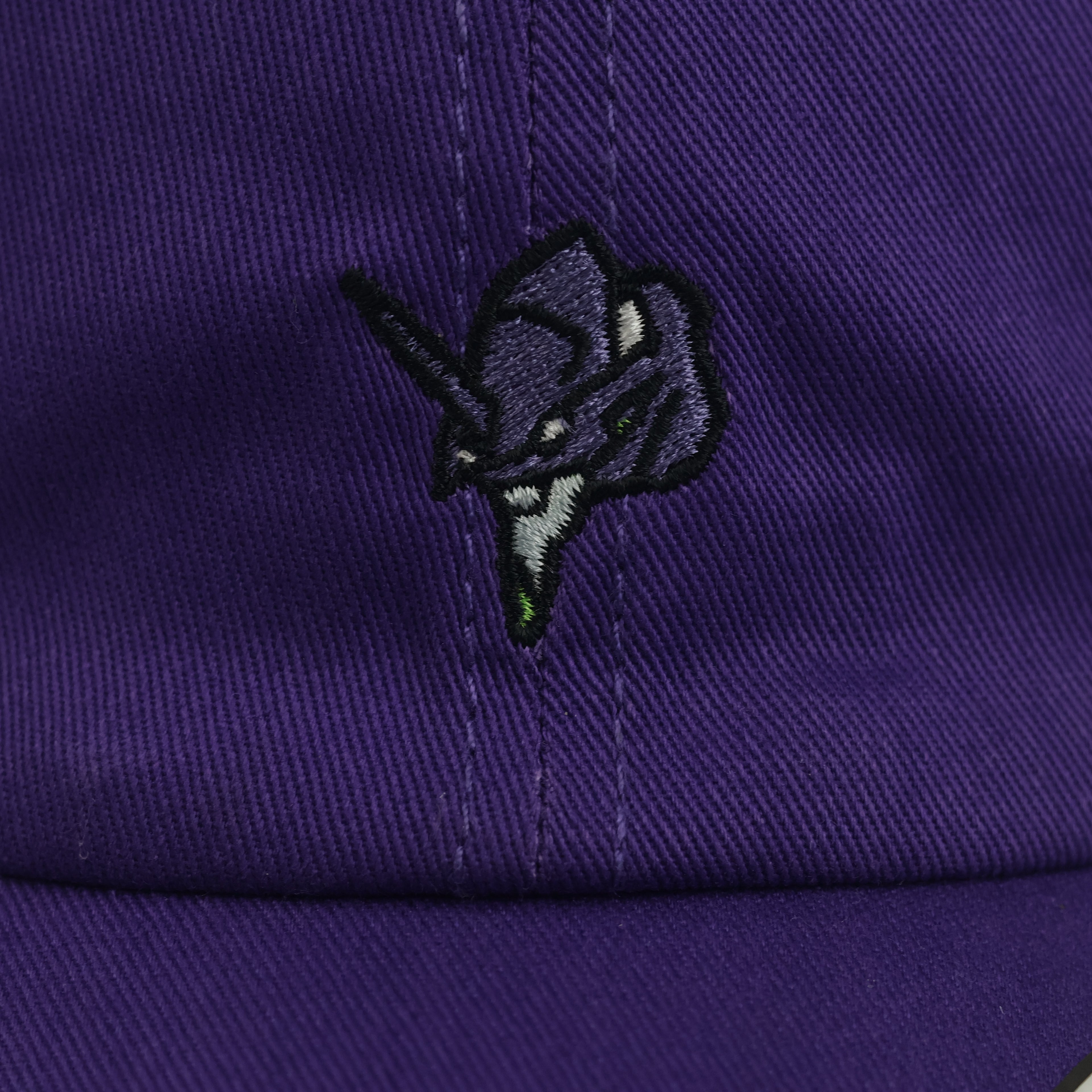 Thrifted Neon Genesis Evangelion Purple Strapback Cap | Nargv.co