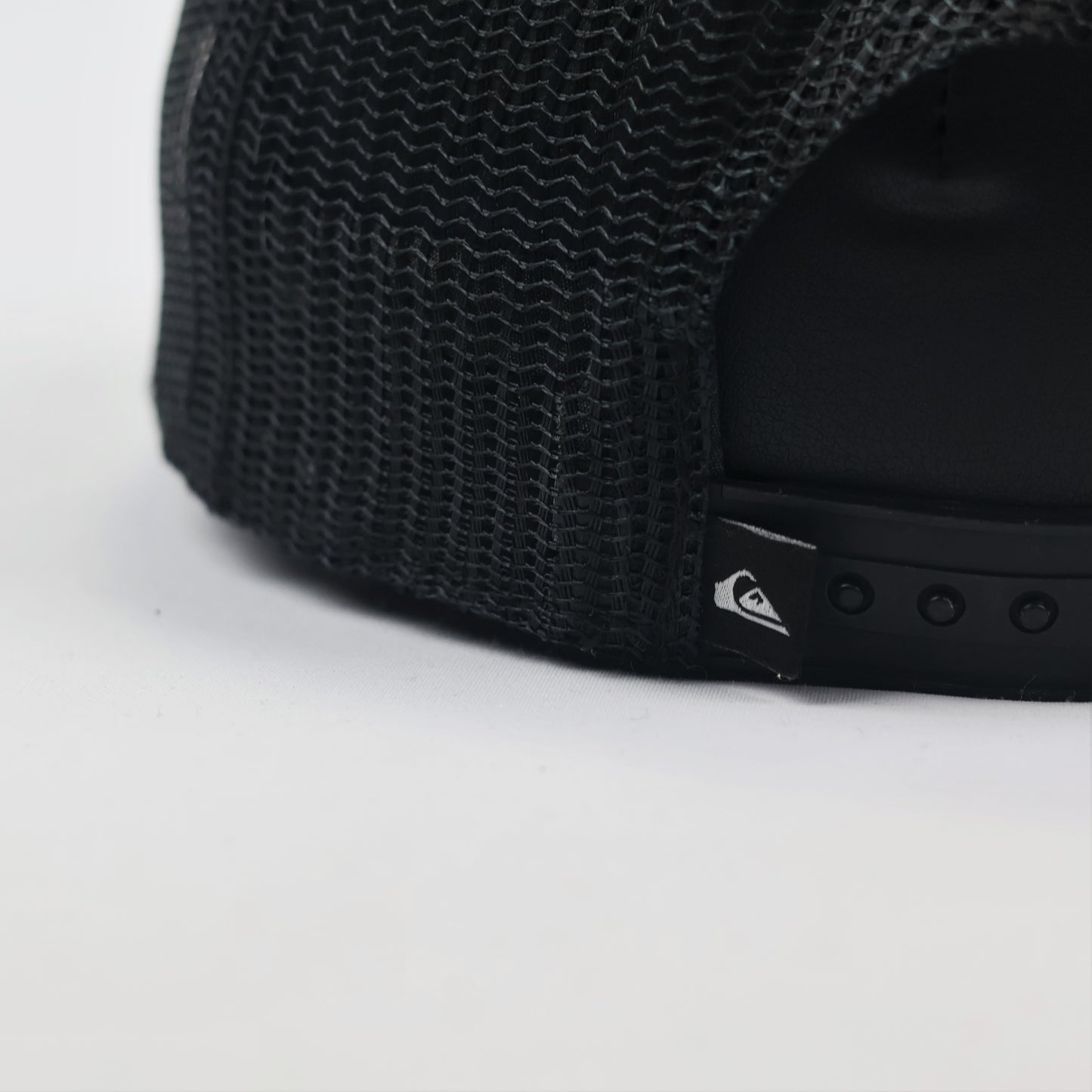 Retro Quiksilver Tonal Logo Snapback Thrifted - Black Foam Trucker Cap