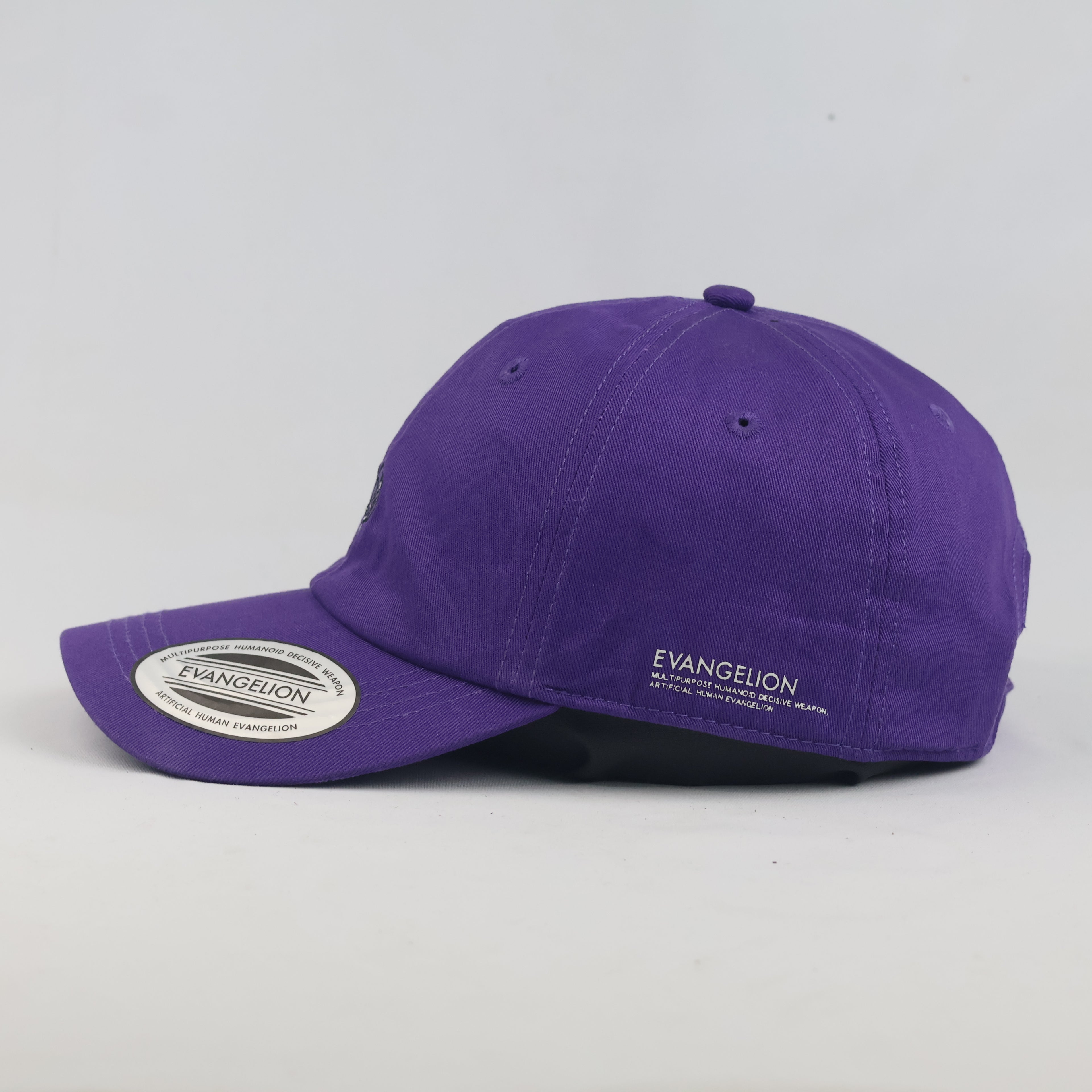 Thrifted Neon Genesis Evangelion Purple Strapback Cap | Nargv.co