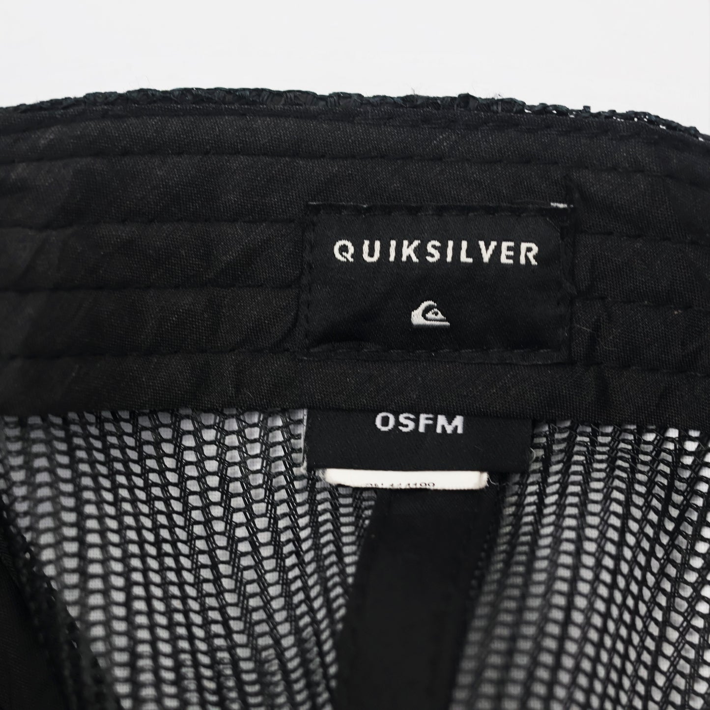 Retro Quiksilver Tonal Logo Snapback Thrifted - Black Foam Trucker Cap