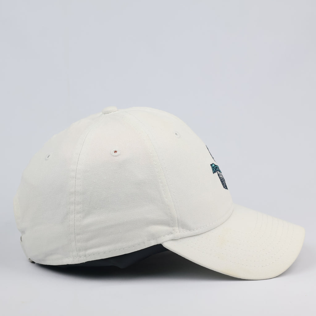 New Era 9FORTY Cream Basketball Hoop Embroidered Baseball Thrifted Cap