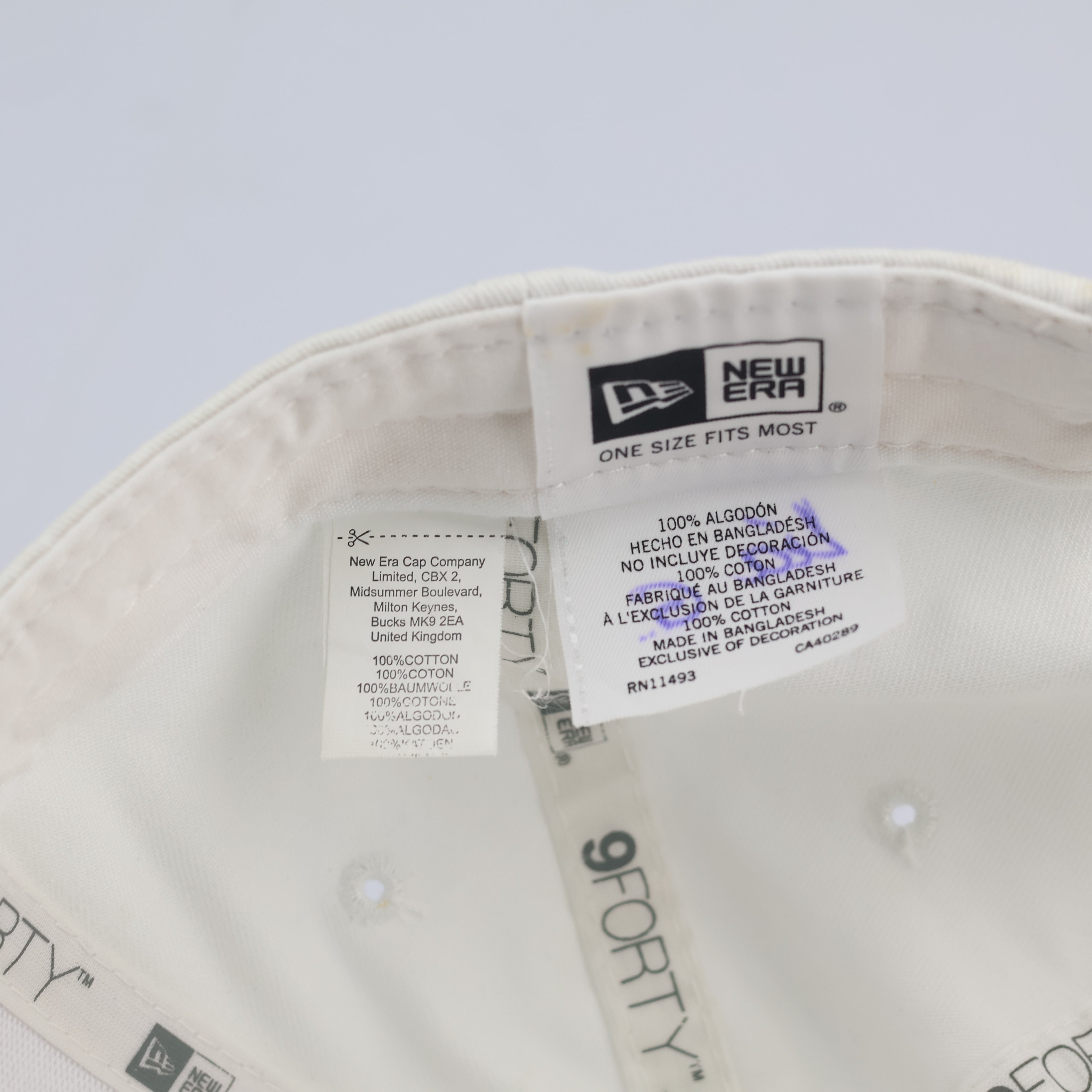 New Era 9FORTY Cream Basketball Hoop Embroidered Baseball Thrifted Cap