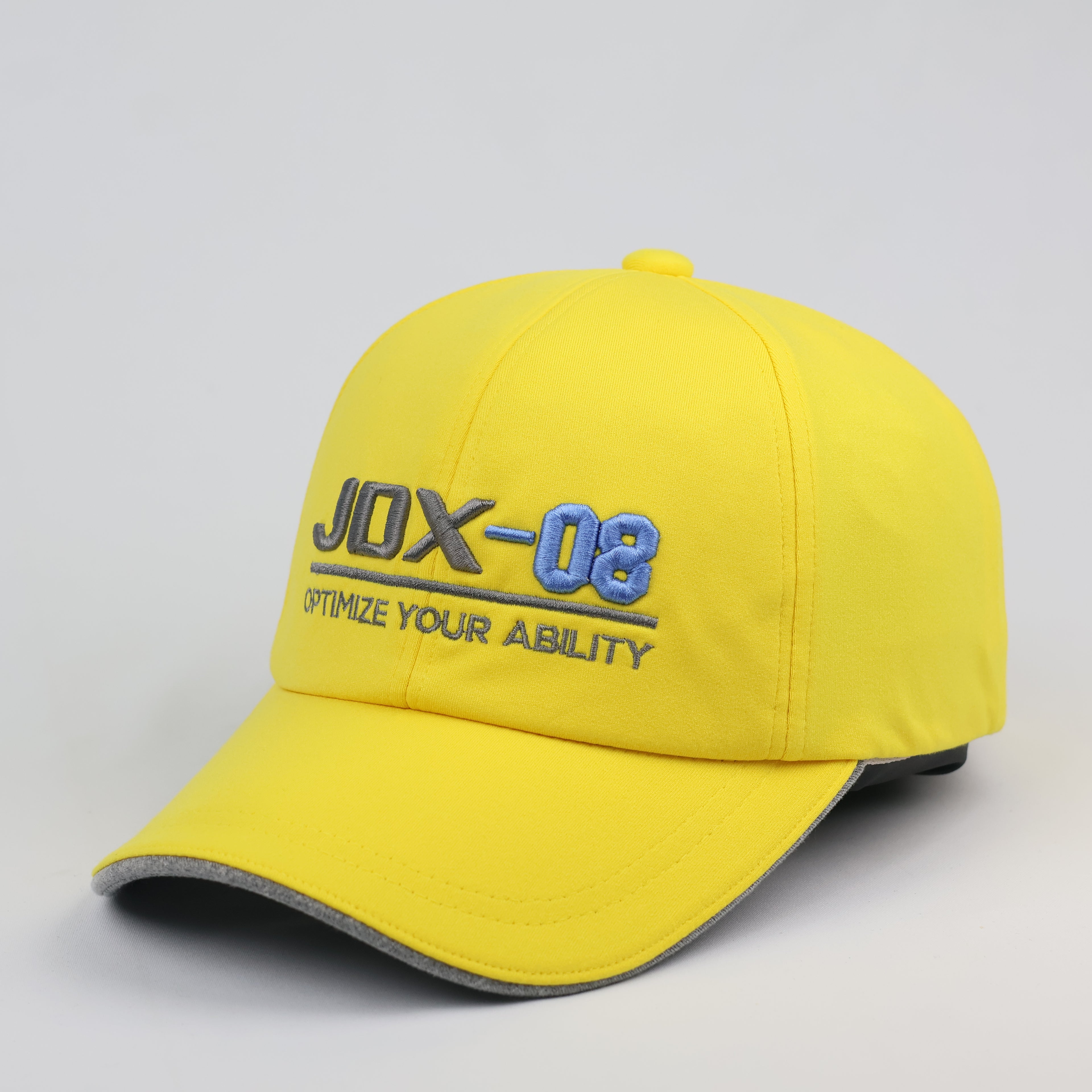 Vibrant Yellow JDX-08 Embroidered Sports Hat - Korean Vintage