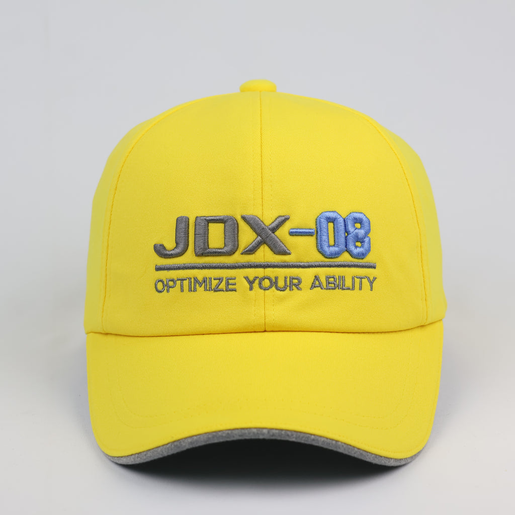Vibrant Yellow JDX-08 Embroidered Sports Hat - Korean Vintage