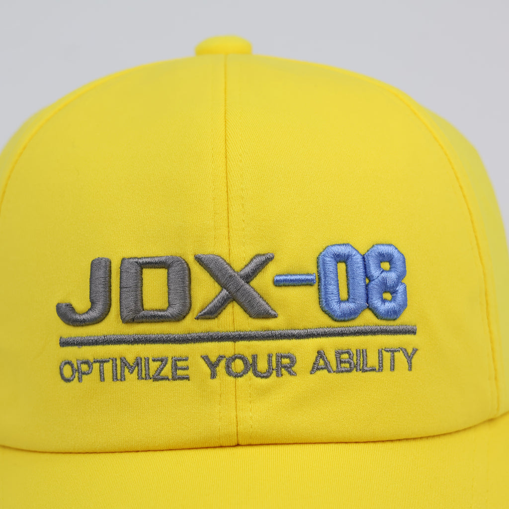 Vibrant Yellow JDX-08 Embroidered Sports Hat - Korean Vintage