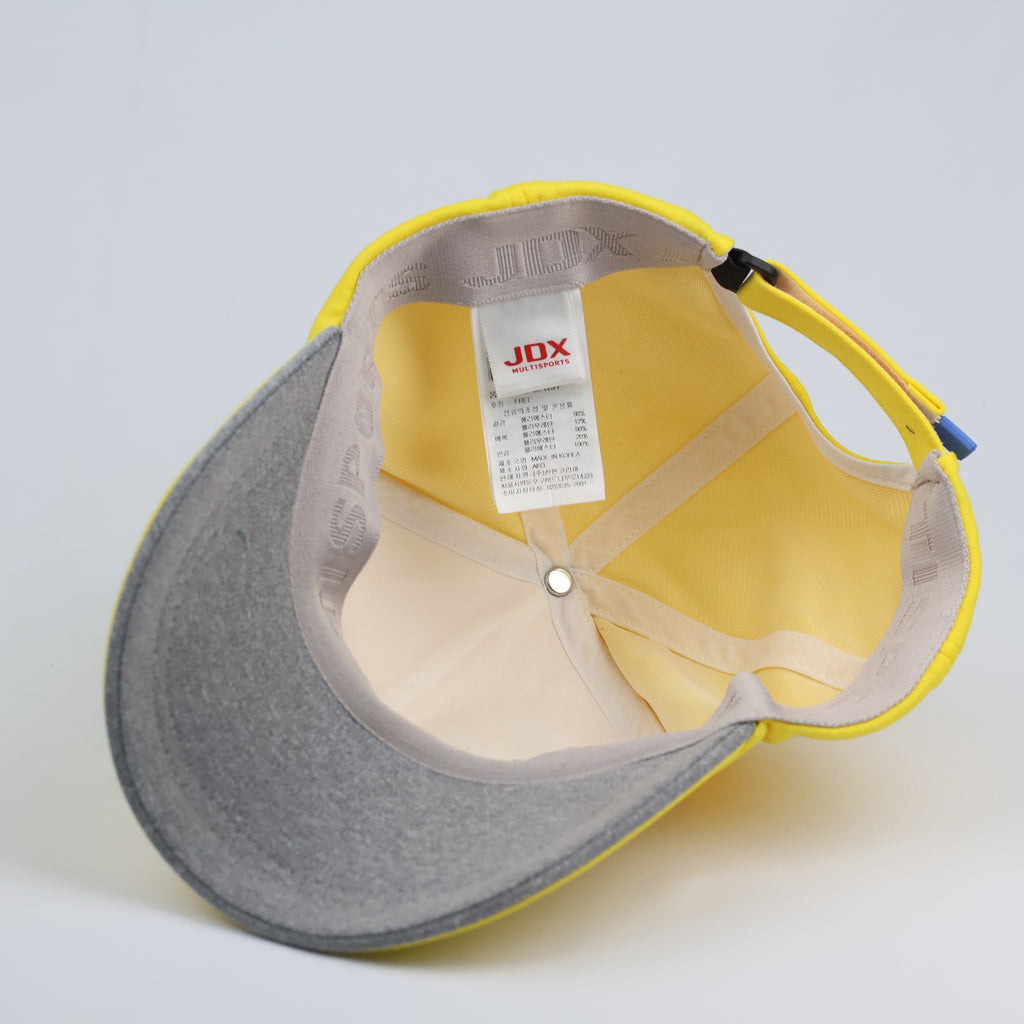 Vibrant Yellow JDX-08 Embroidered Sports Hat - Korean Vintage