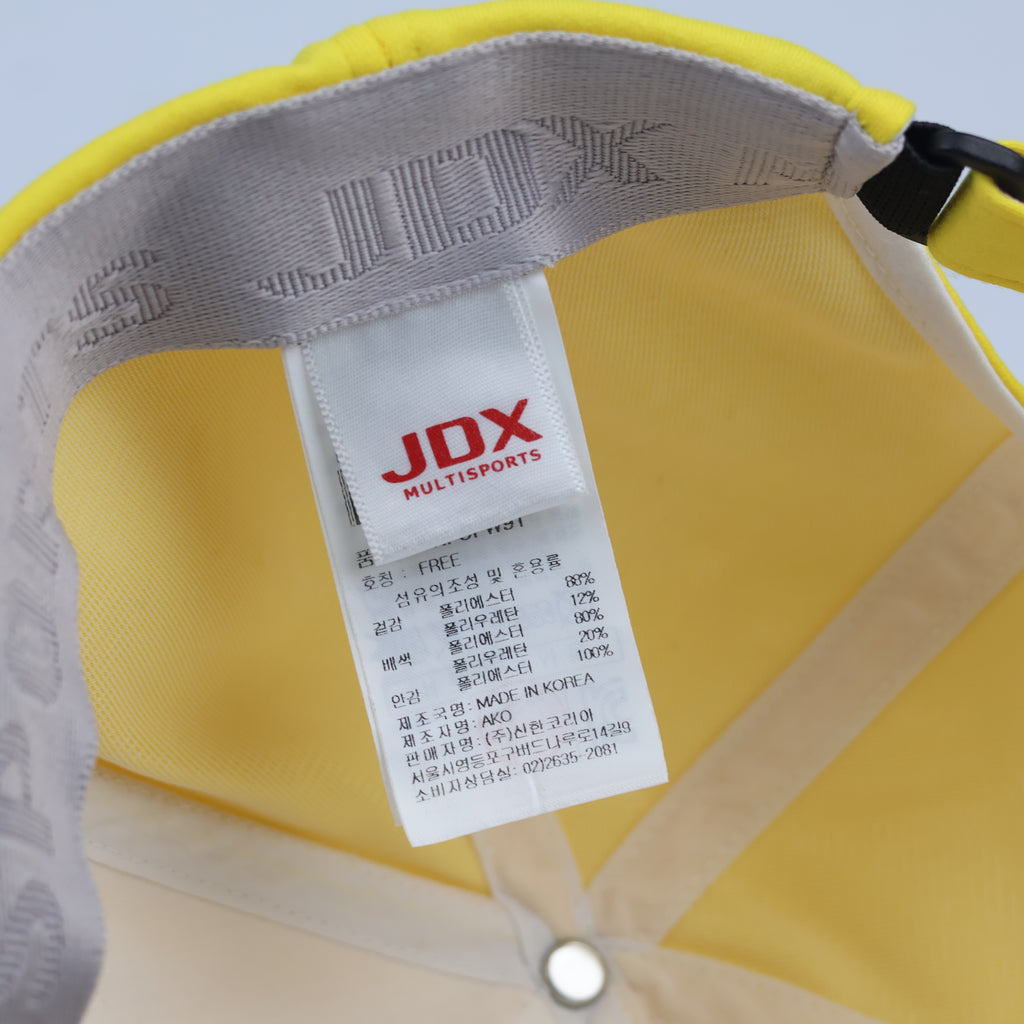 Vibrant Yellow JDX-08 Embroidered Sports Hat - Korean Vintage