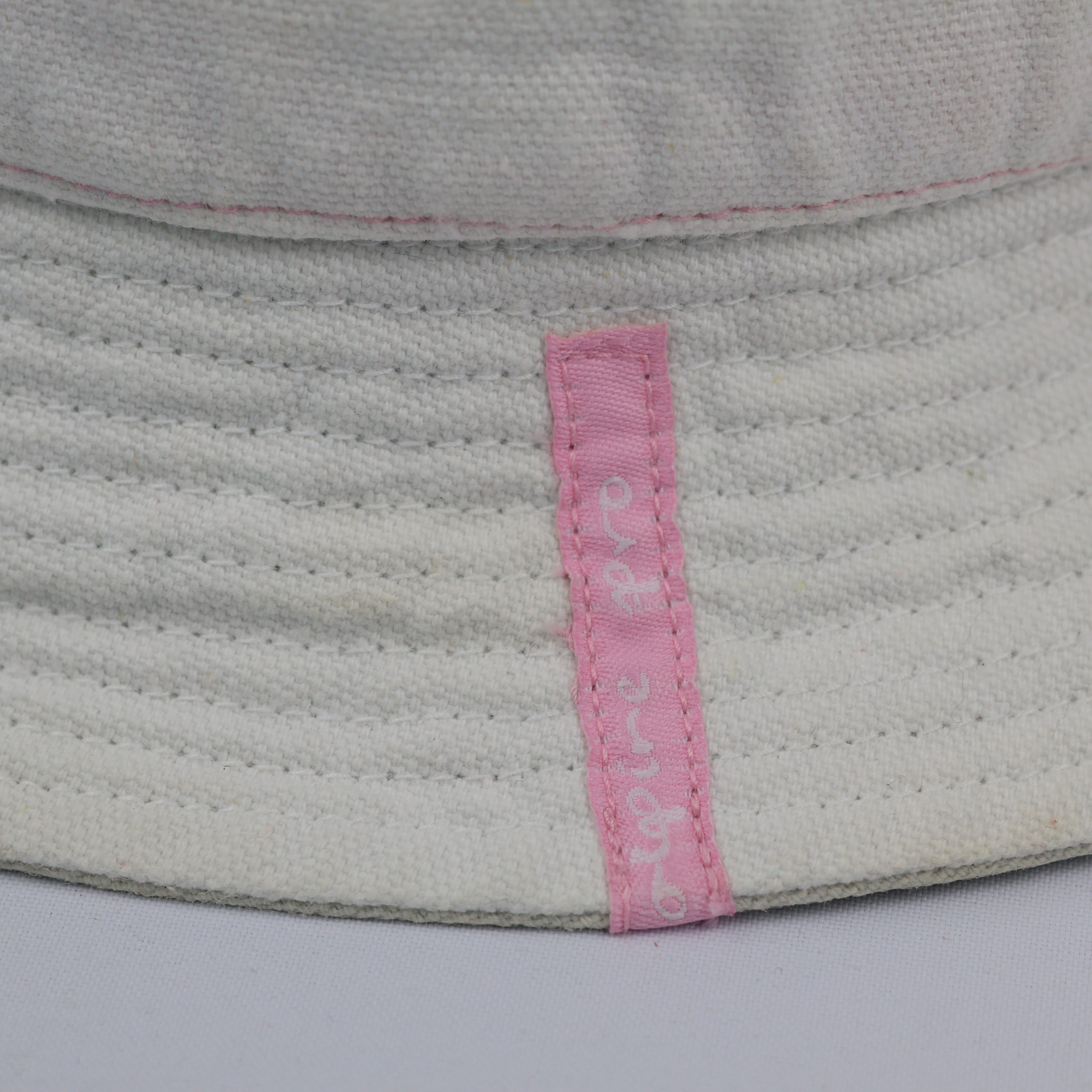 Vintage Alpine Pro Floral Print Sun Hat - White Cotton Canvas Bucket Hat