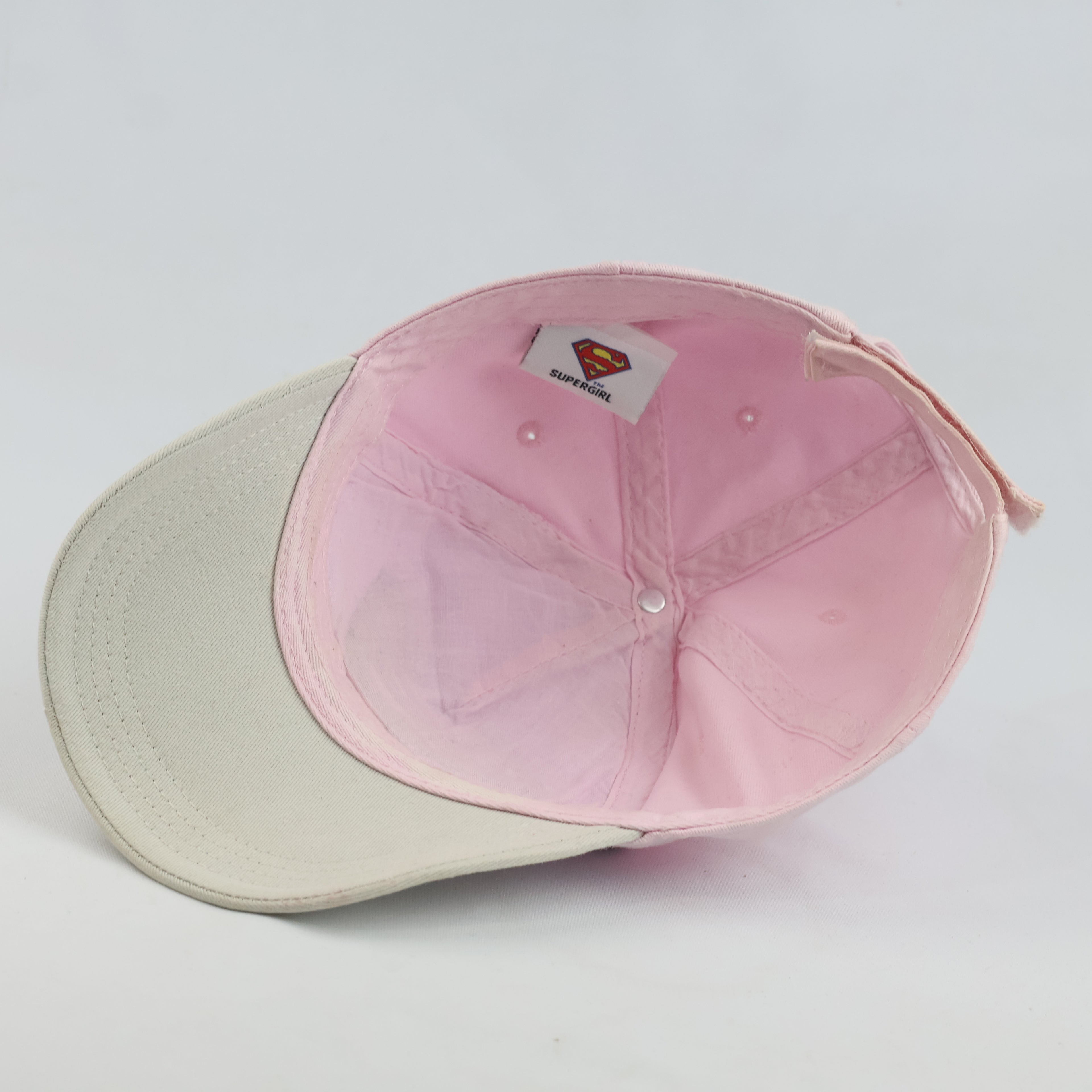 Thrifted DC Comics Pink & Cream Supergirl Cap (54-55 cm)