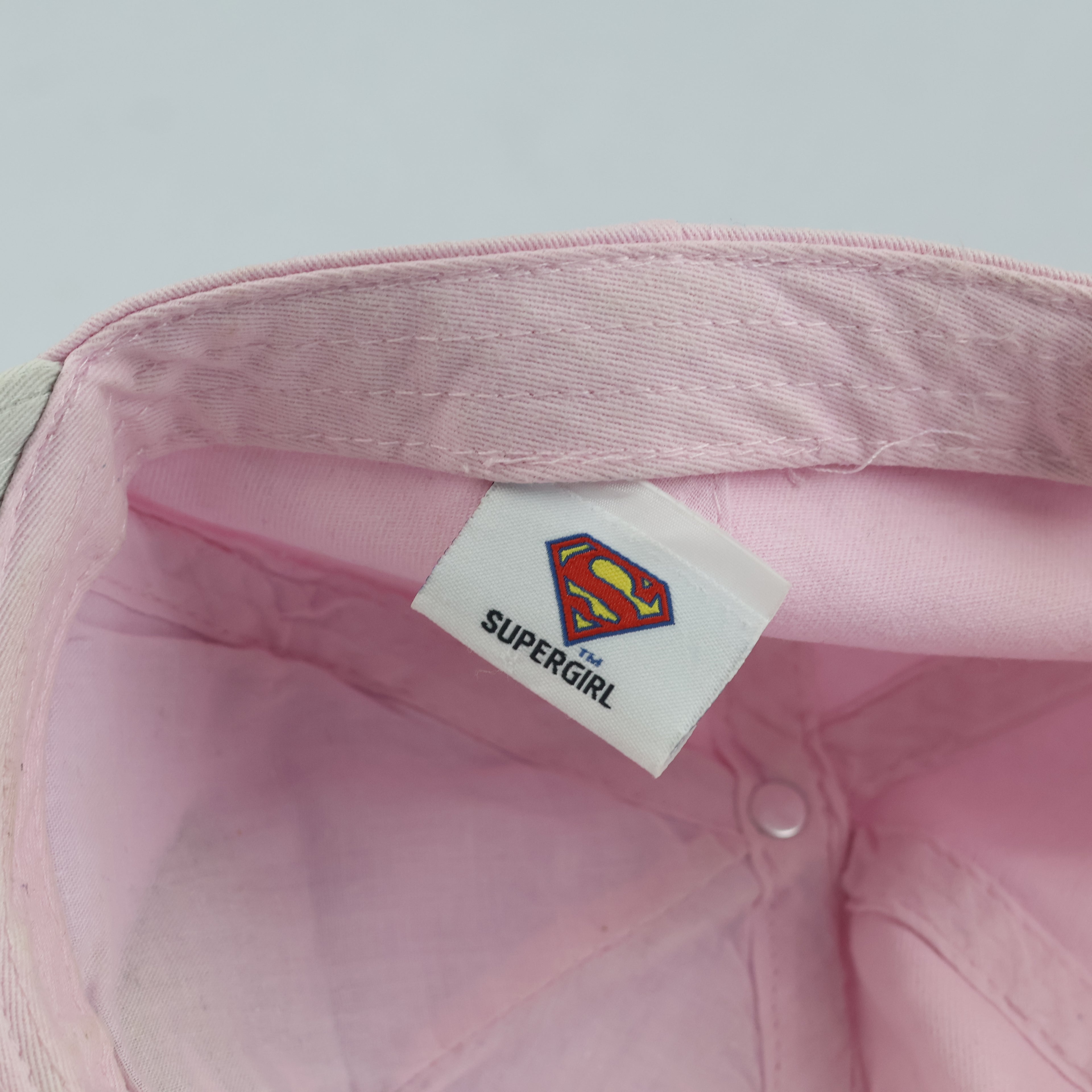 Thrifted DC Comics Pink & Cream Supergirl Cap (54-55 cm)