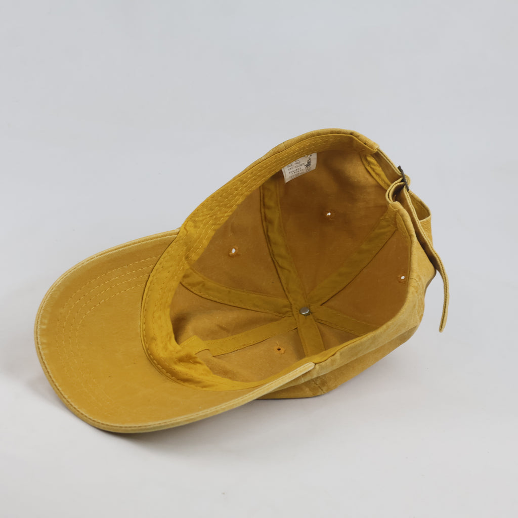 Thrifted Solid Mustard Yellow Vintage Washed Strapback Cap (56-58 cm)
