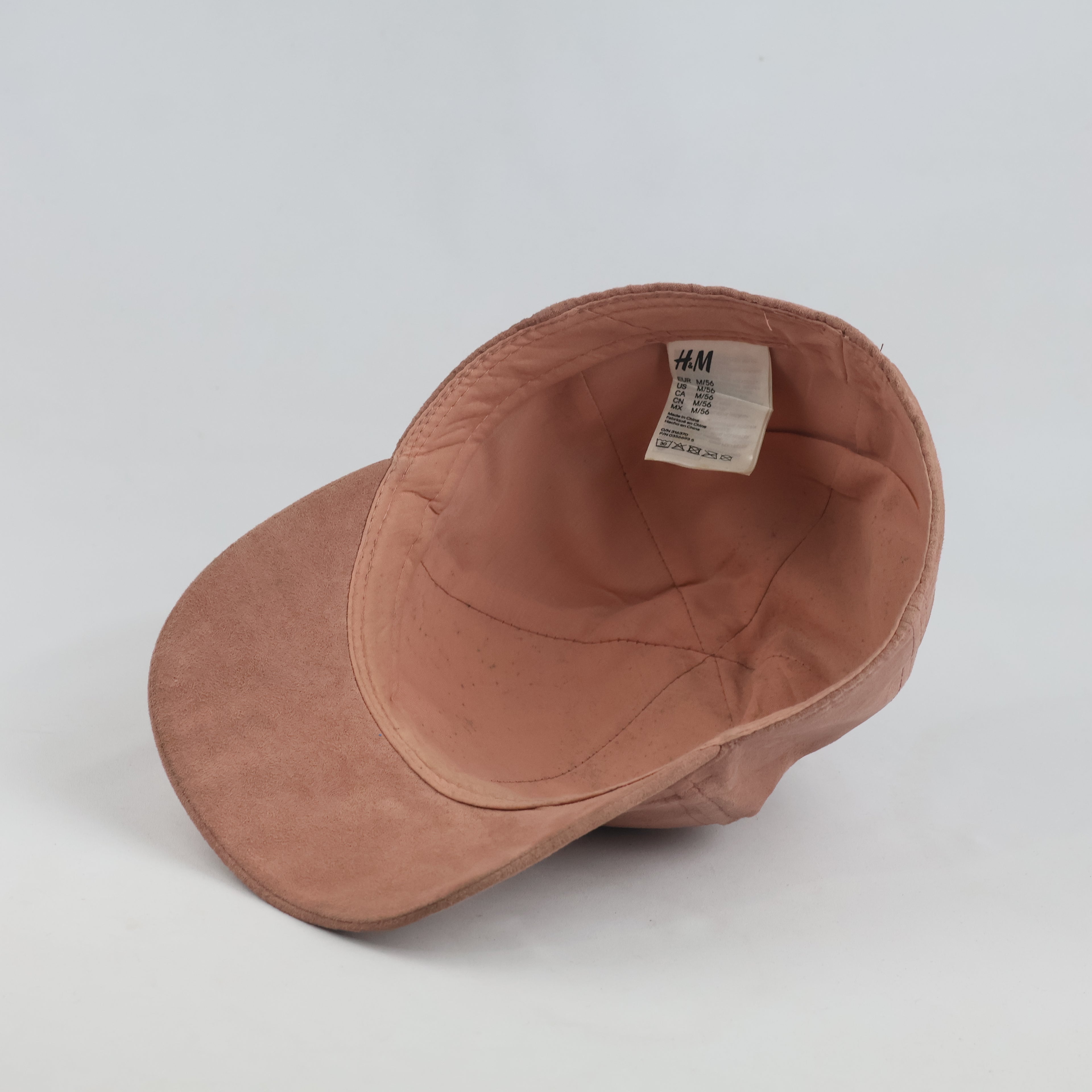 Thrifted H&M Dusty Rose Suede-Feel Minimalist Cap (56 cm)