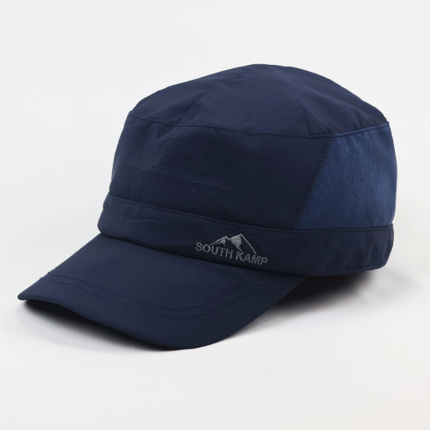 South Kamp Navy Blue Military Style Cadet Thrifted Cap - Korea Vintage