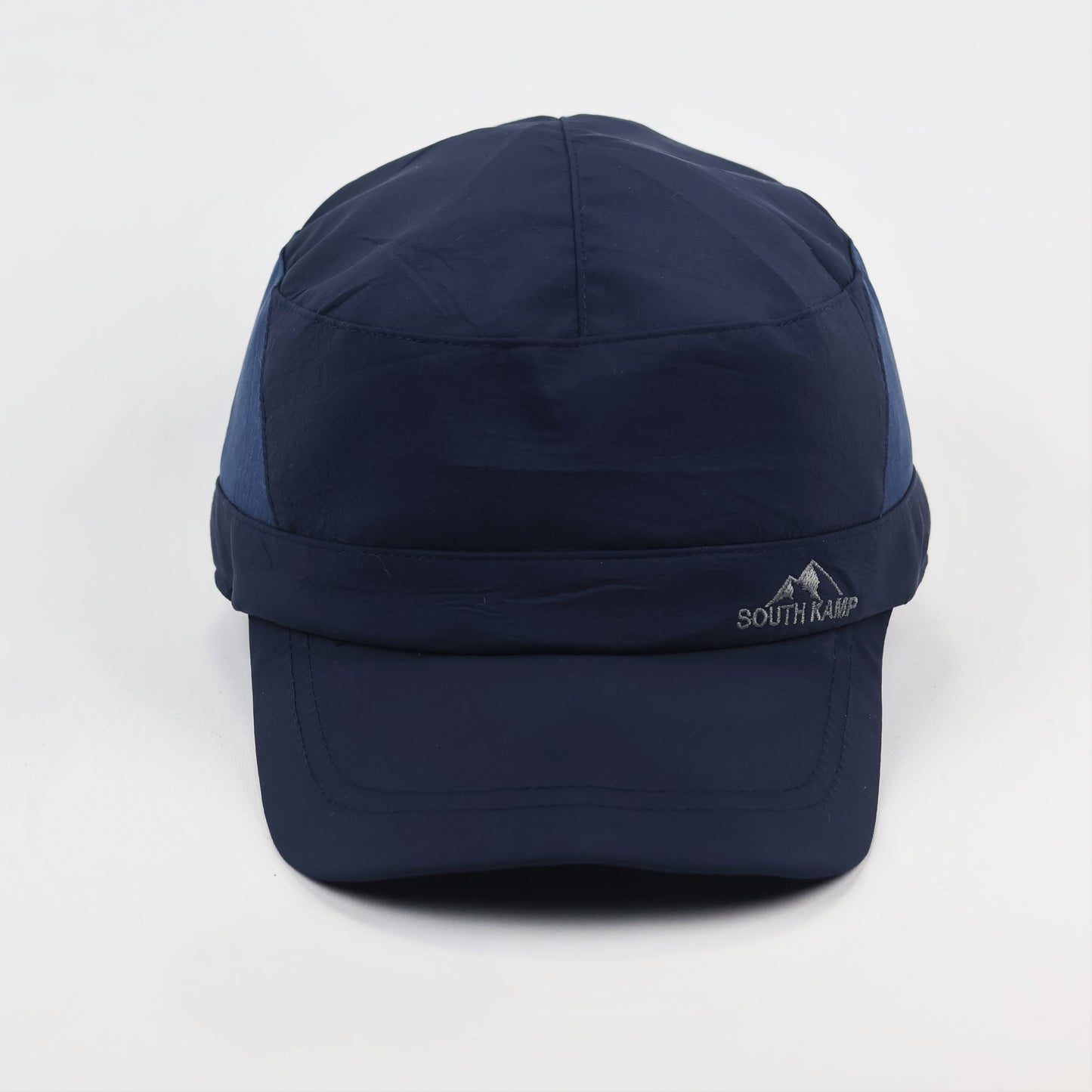 South Kamp Navy Blue Military Style Cadet Thrifted Cap - Korea Vintage