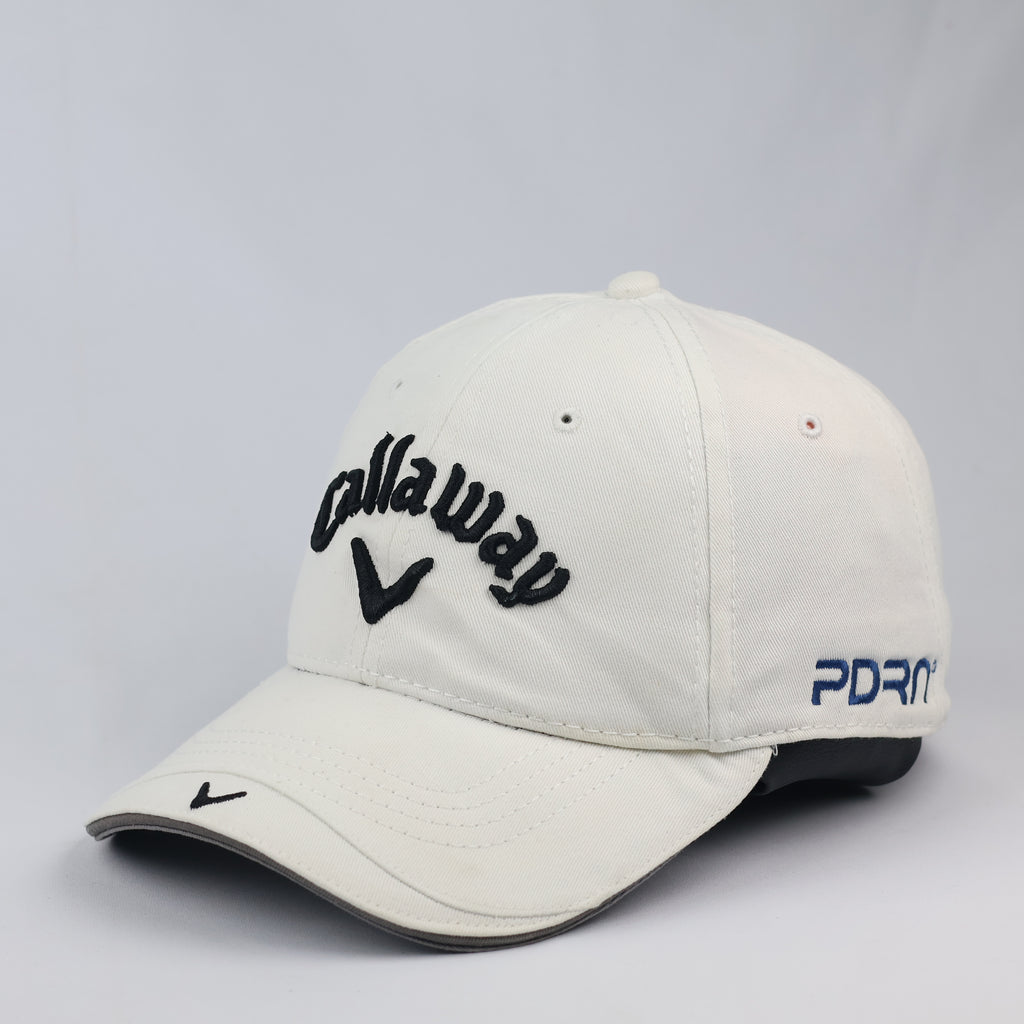Callaway Speed Regime (SR) Golf Thrifted Cap - Cream White Adjustable Hat - Size 56-59cm