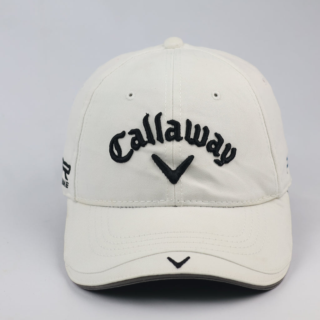 Callaway Speed Regime (SR) Golf Thrifted Cap - Cream White Adjustable Hat - Size 56-59cm