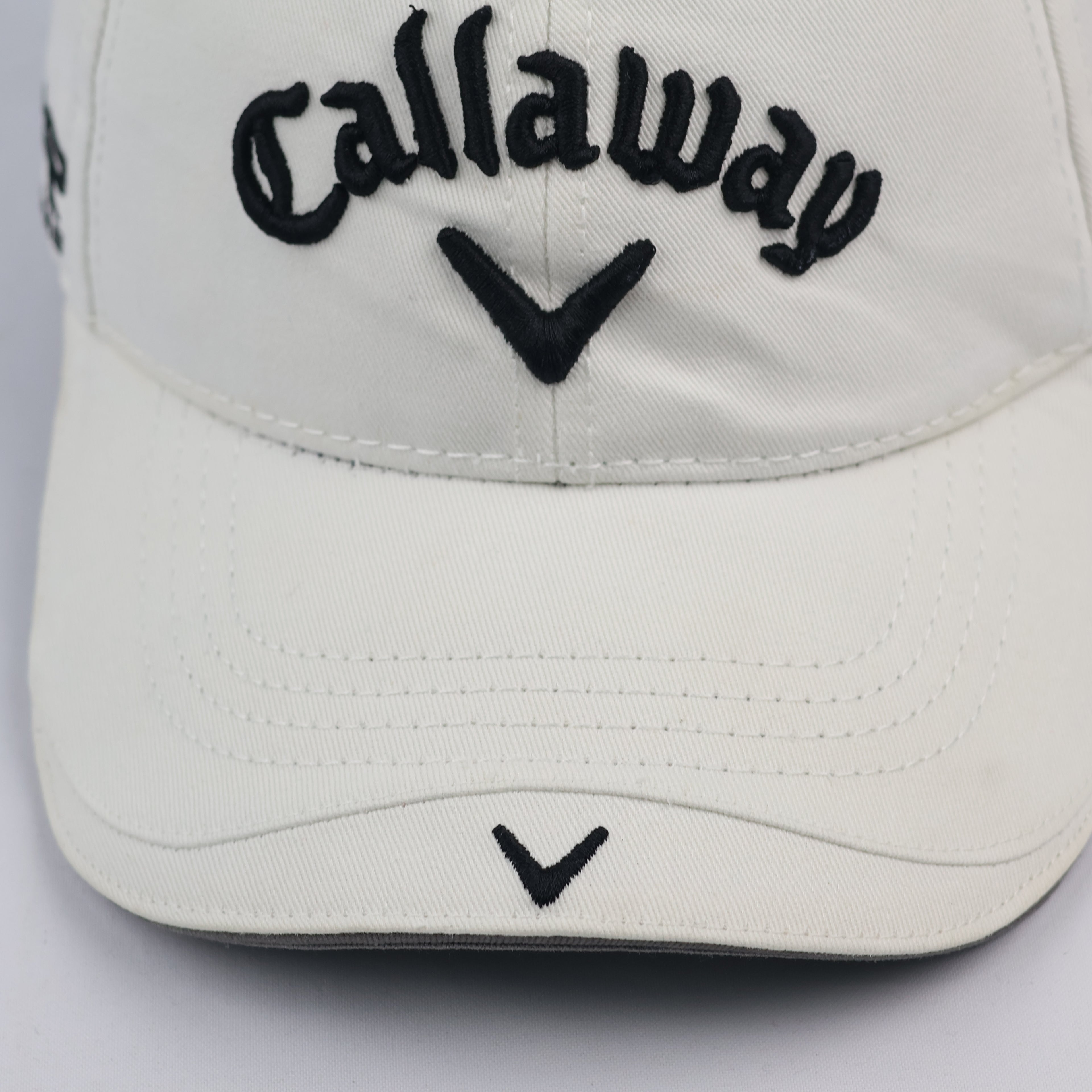 Callaway Speed Regime (SR) Golf Thrifted Cap - Cream White Adjustable Hat - Size 56-59cm